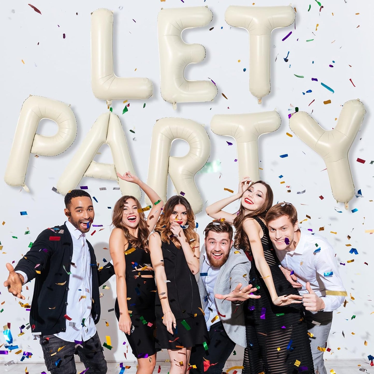 Skiennix 40-Inch Custom Letter Balloon - Giant Cream White Alphabet G Foil for Birthday Parties