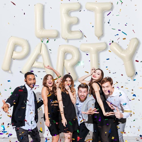 Giant Alphabet K Foil Balloon - Custom Mylar Letter for Birthday Decor | 40 Inch Beige Helium Balloon