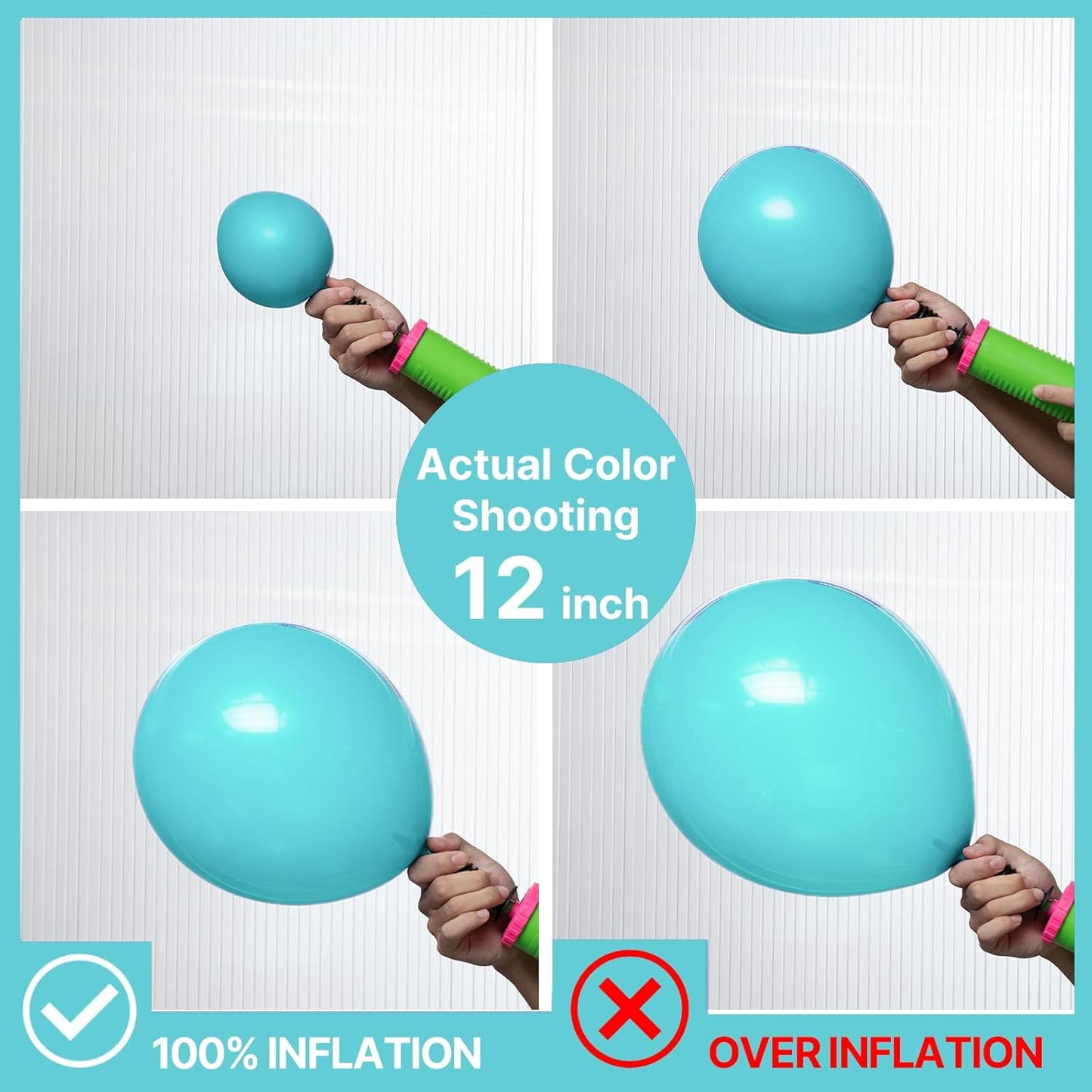 PartyWoo Teal Balloon Arch Kit - 140pcs in 5, 10, 12 Inch Sizes | Perfect for Baby Showers, Graduations & Parties
