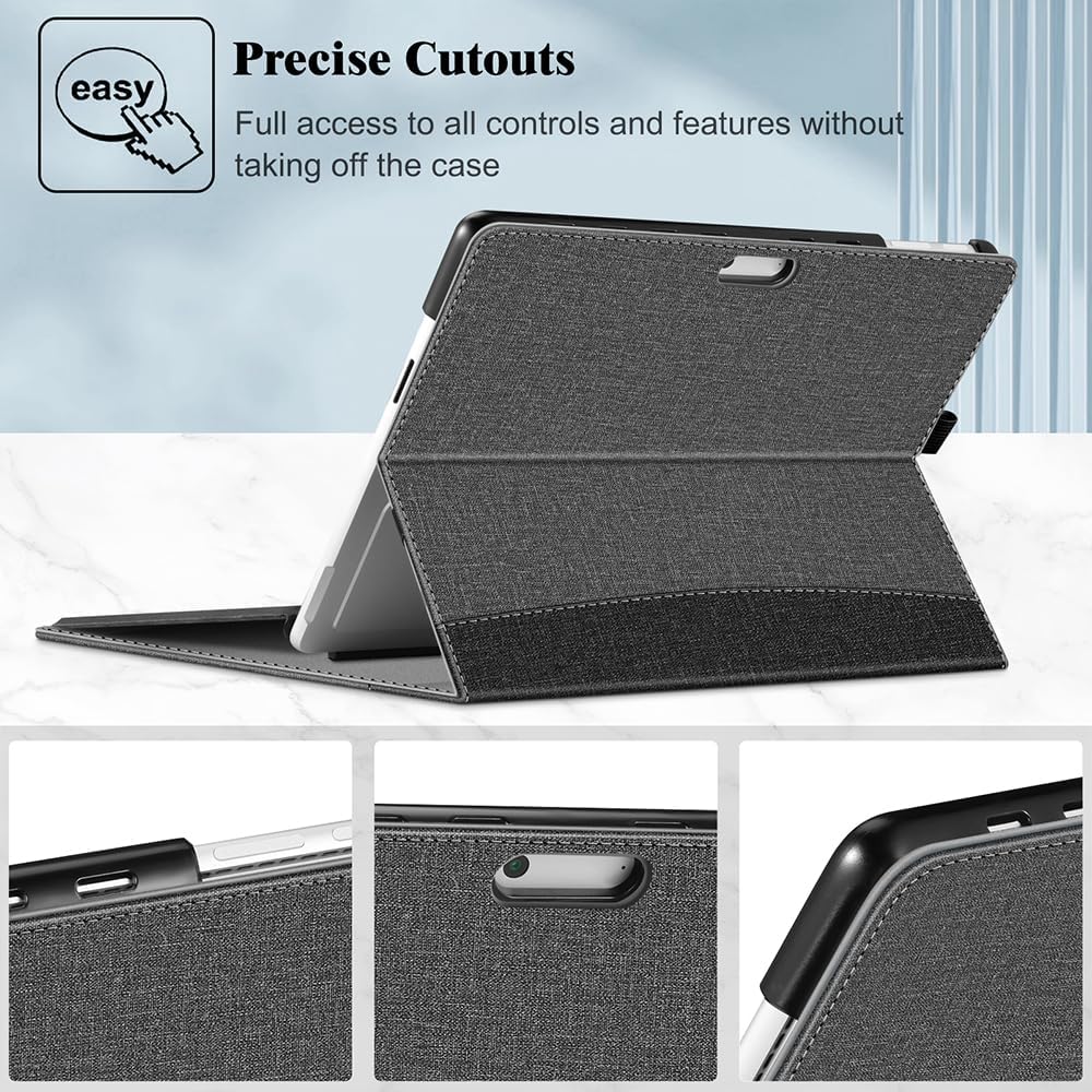 FINTIE 13 Inch 11/10/9 Case for Microsoft Surface Pro - Multiple Angle Viewing Portfolio Business Cover with Pocket