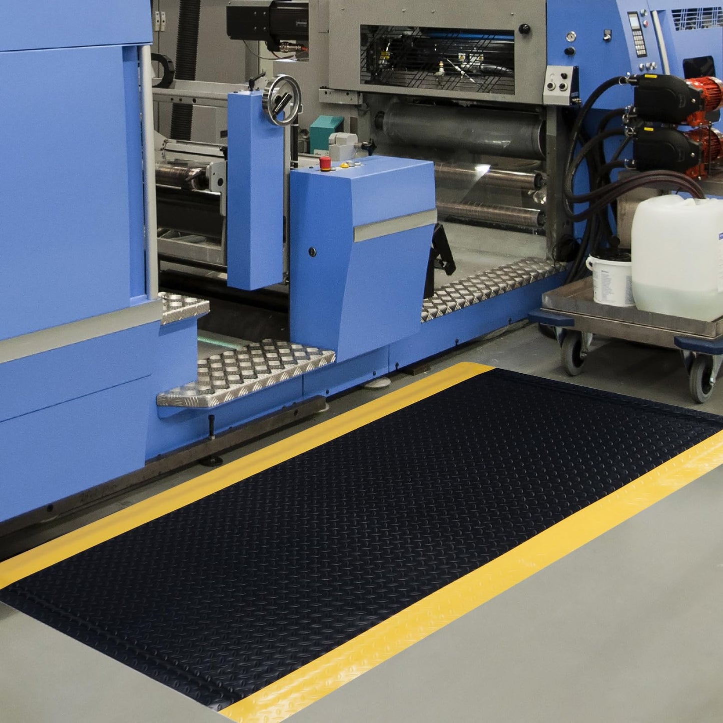 ISXACFF Anti Fatigue Mats Industrial 3' x 5' 15/16" Thick Ergonomic Standing Mat Commercial Kitchen Mat Heavy Duty Diamond Plate Shop Floor Mats Helps Relieve Back and Leg Soreness