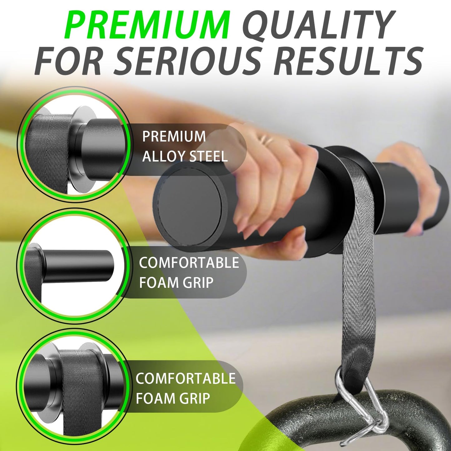Forearm Strengthener Roller with Loading Pin and Thick Foam Grip – Multi-Functional Wrist Roller & Arm Blaster for Forearm, Wrist, and Grip Strength Training