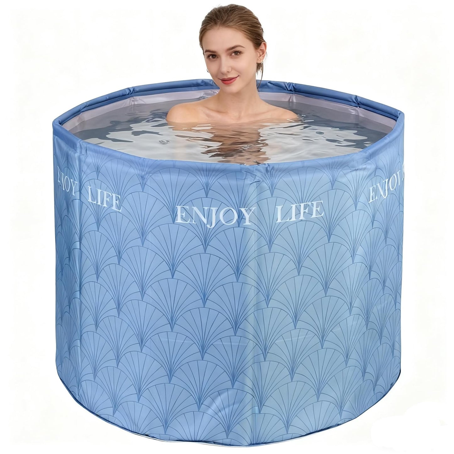 GENDLTHIJ Foldable Bath Tub for Adults, Large Foldable Hot Ice Plunge Tub for Recovery, Collapsible Hot Cold PlungeTub Suitable for Home Outdoors Gyms (Insulation)
