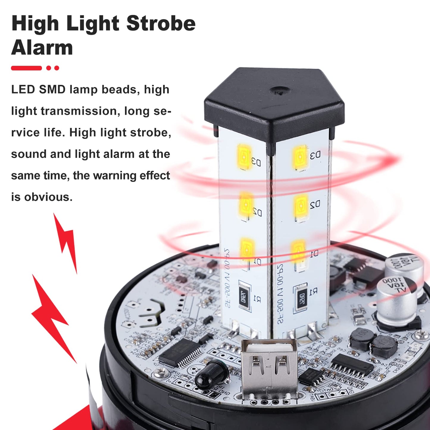 120dB Industrial Siren Alarm, IP65 Outdoor Sound and Light Alarm,, Adjustable Volume & Tone for Home, Office, Factory, Warehouse (Industrial, 12, V)
