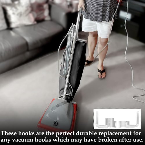 HASMX Cord Handle Hook Set for Eureka Sanitaire 53574 Upright Vacuum, Vacuum Cord Clip Beige (12-Pack)