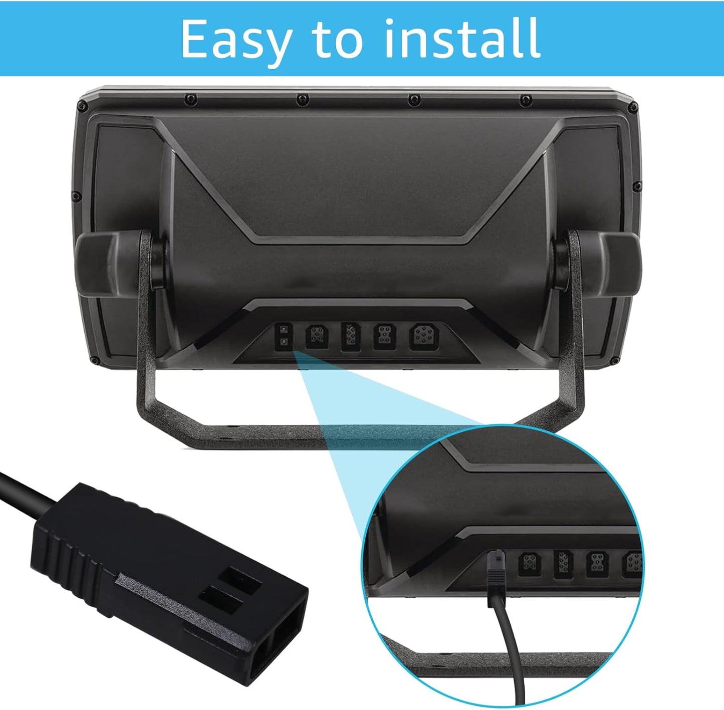 SigeIy 11 Humminbird 9-10-12, 700, 800, 900, 1100 PC - Filtered Power Cable, Compatible with Helix Series