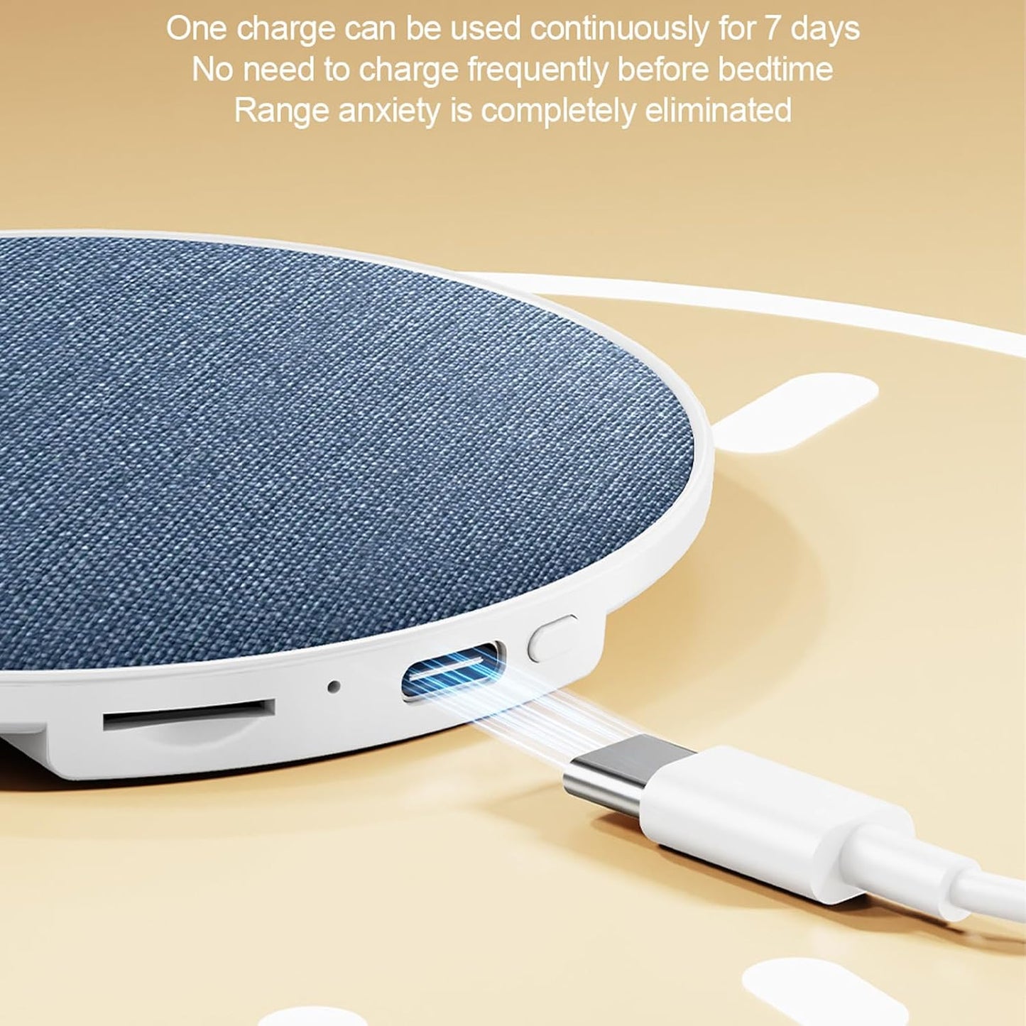Generic (2) Bluetooth Pillow Speaker, Under Pillow Speaker Bluetooth Pillow Speaker for Sleeping, Mini Portable White