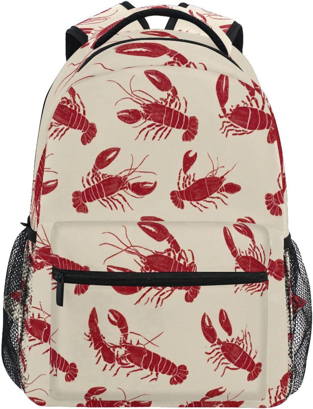Krafig Backpacks Backpack Daypack Vintage Cute Lobsters Pattern Boys Girls Kids School Bookbag, School Bag Travel