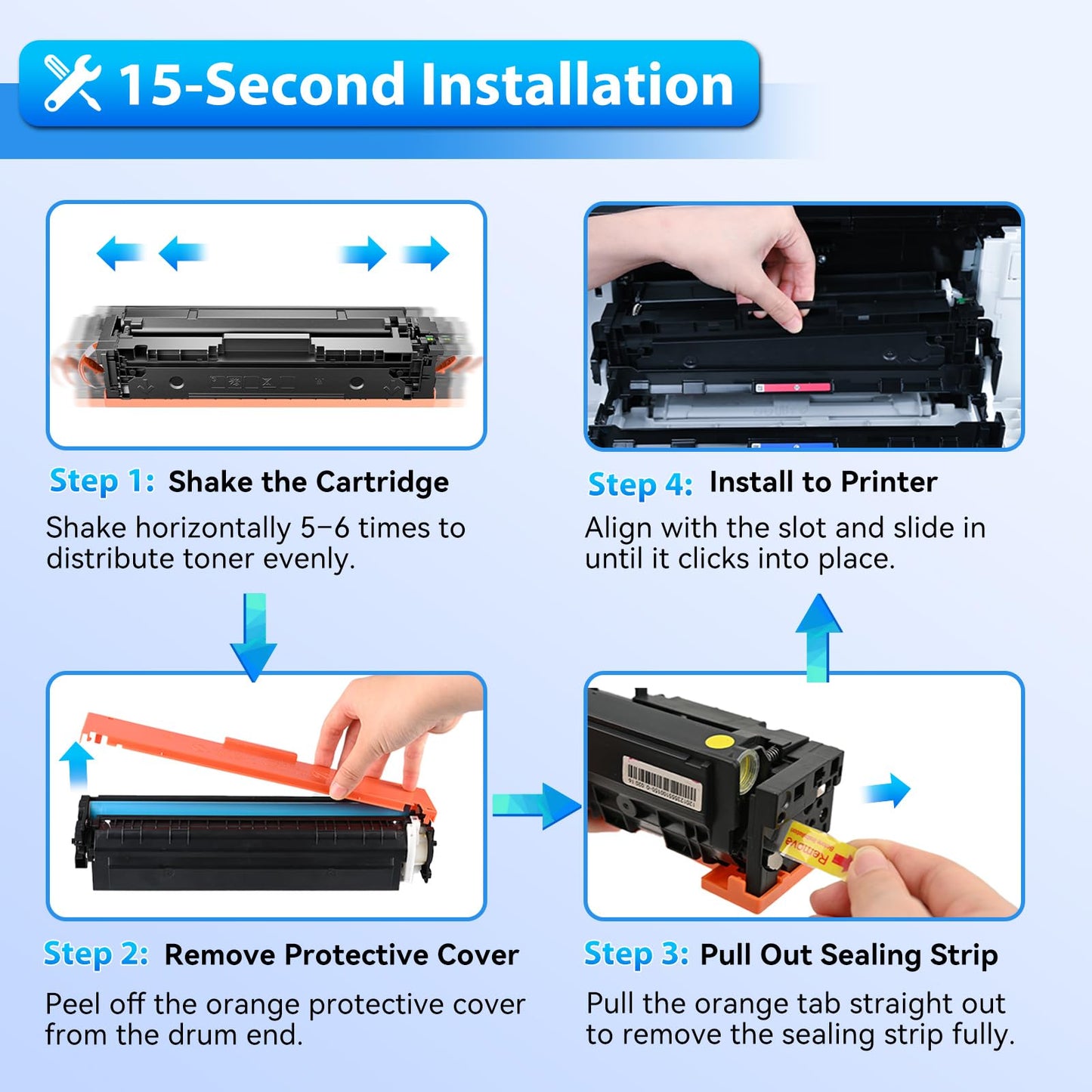 ZIPRINT 075 Toner Cartridge Set MF665Cdw MF663Cdw Compatible Replacement for Canon 075 075H Toner Works with Color Image LBP646Cdw LBP647Cdw MF662Cdw LBP640 MF660 Laser Printer Ink (4 Pack)