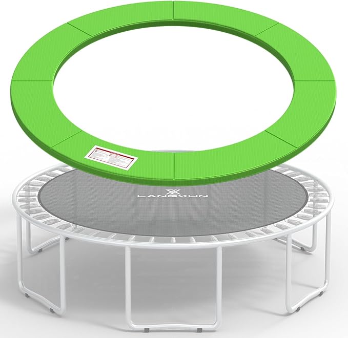 LANGXUN Universal Trampoline Repalcement Safety Pad, 8ft 10ft 12ft 14ft 15ft 16ft Waterproof Surround Spring Foam Cover for Round Frame