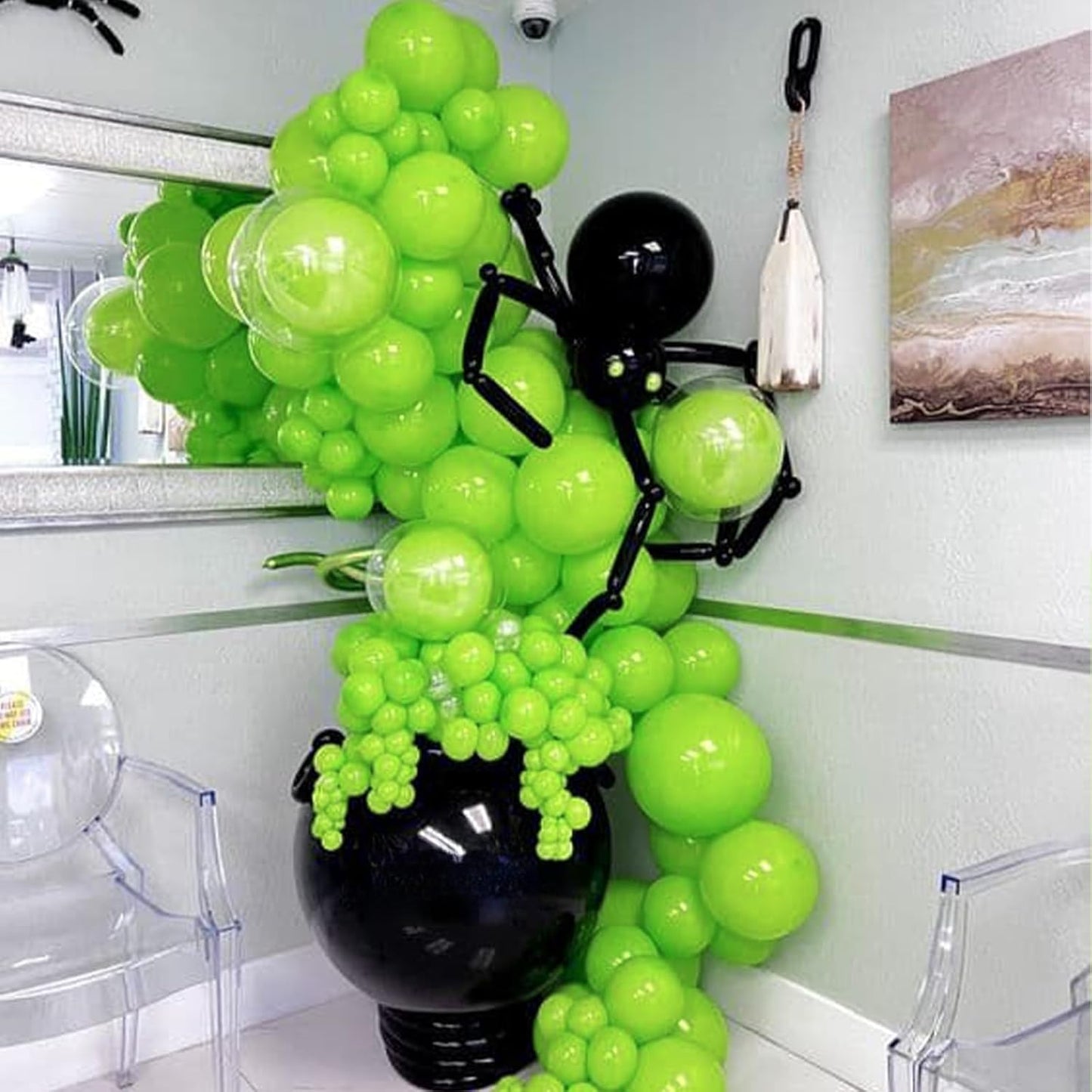Skiennix Lime Green Balloons - 120-Piece Set for Dinosaur Baby Shower & Birthday Party Decor | 5-18 Inch Sizes
