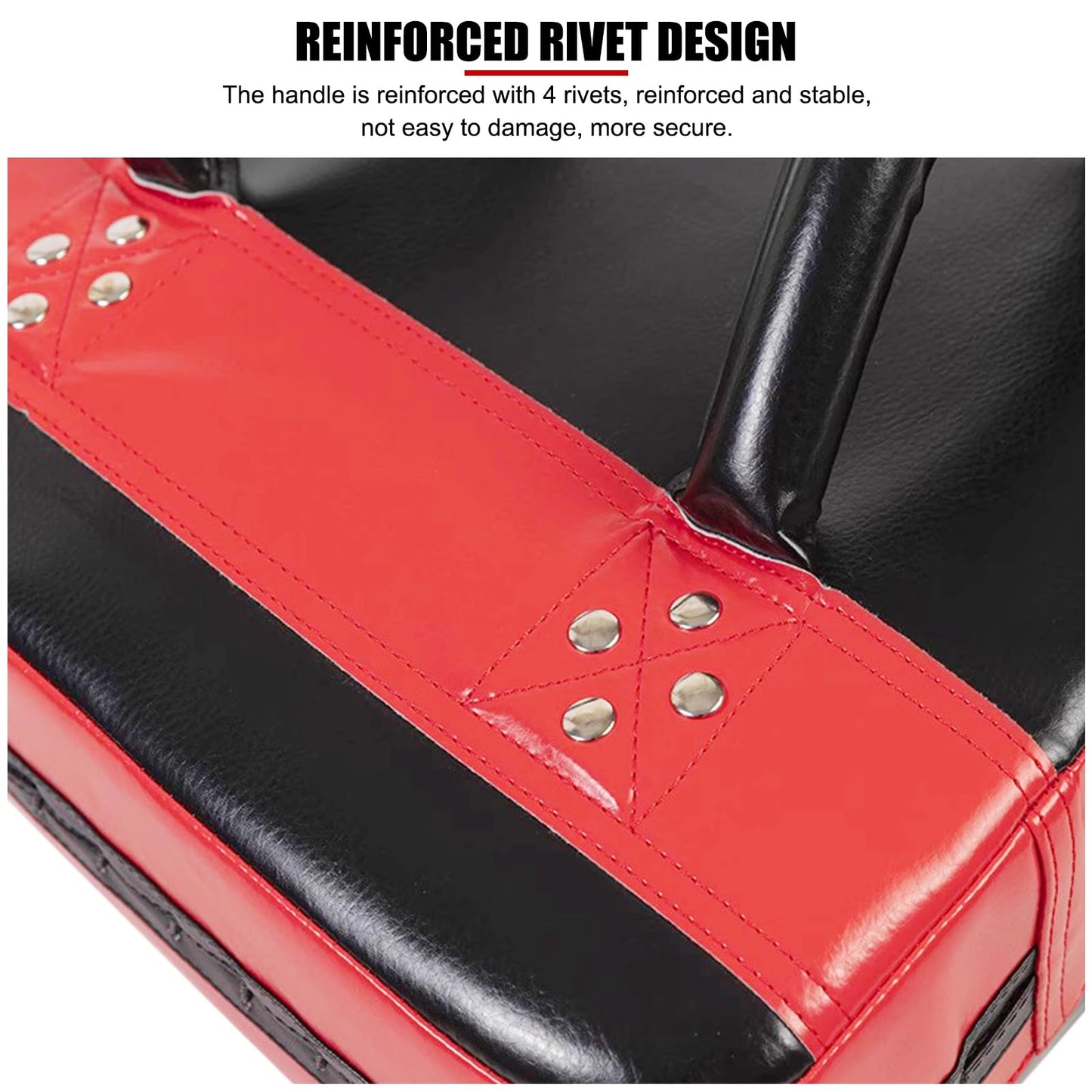 Taekwondo Kick Pad EVA Muay Thai Pads MMA Karate Kick Target Boxing Strike Equipment Curved Arm Pad Focus Shield 21.7 x 15.7 in (Black-Red)