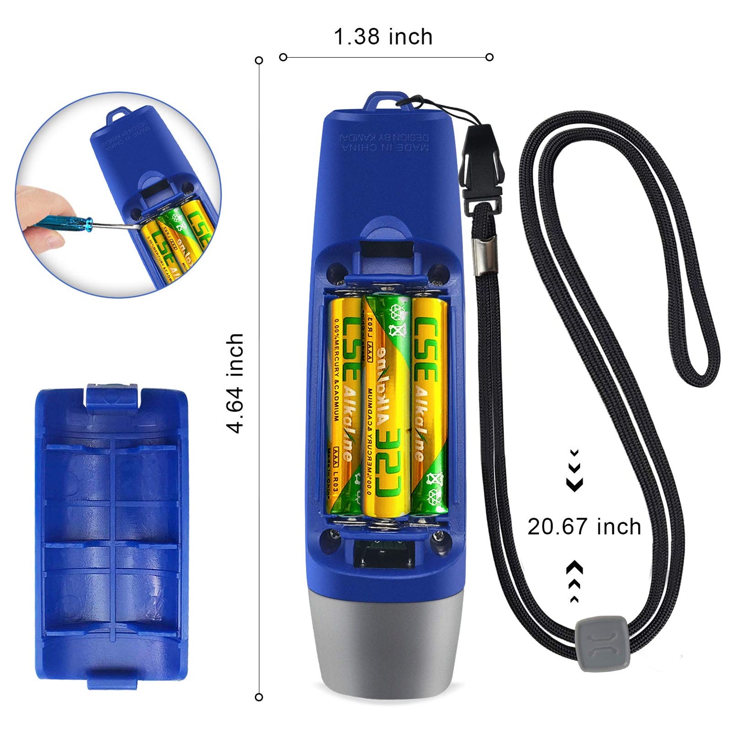 ANIZR Electronic Whistles with Lanyard,Adjustable 3 Tone & 3 High Volume Hand Emergency Whistle Basketball Referee Whistle for Coach,Teacher,Police,Outdoor Camping Boating Hiking(with Battery)