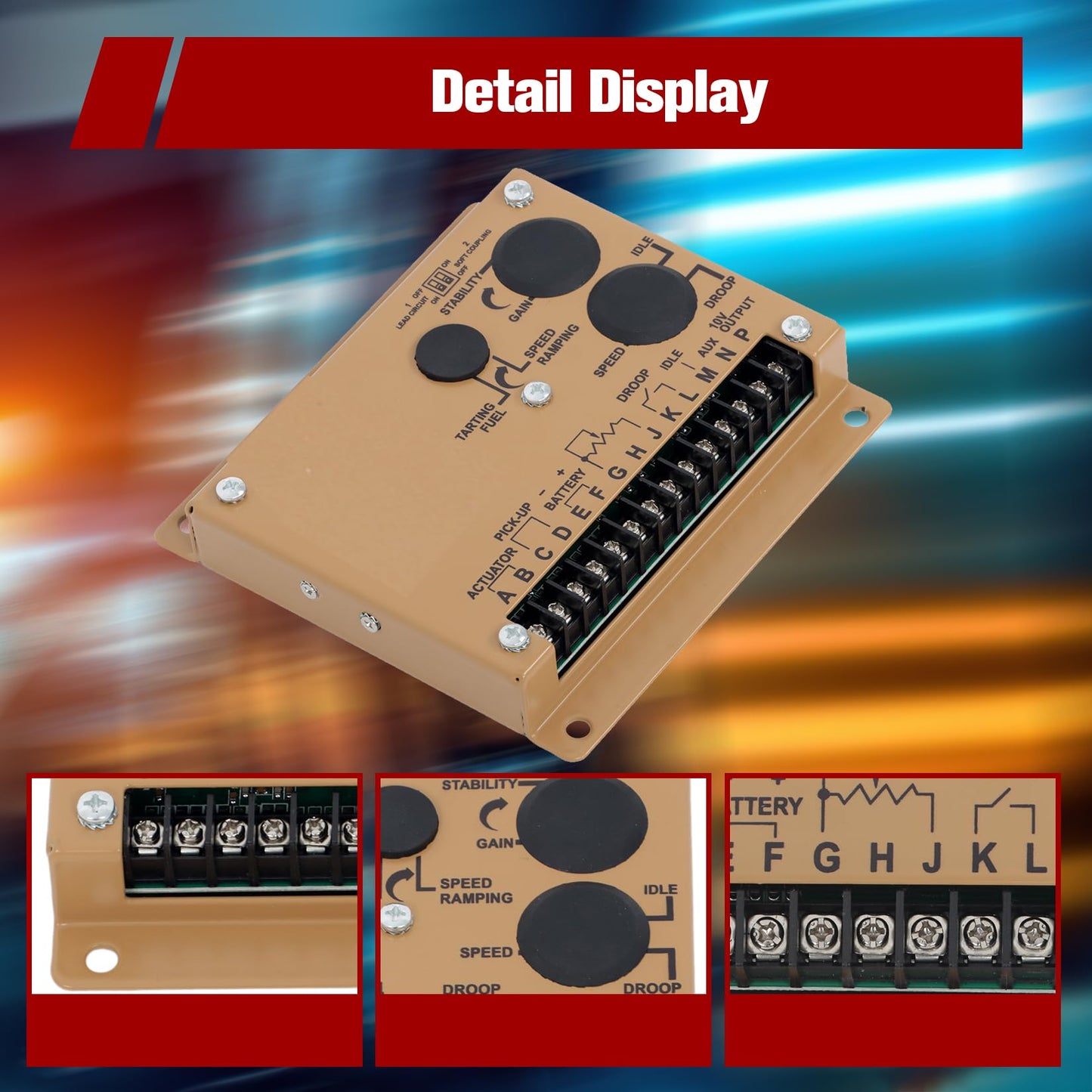findmall ESD5500E Generator Governor Actuator Speed Control Unit ADC120-12V MSP675 Compatible with Mainstream Generator