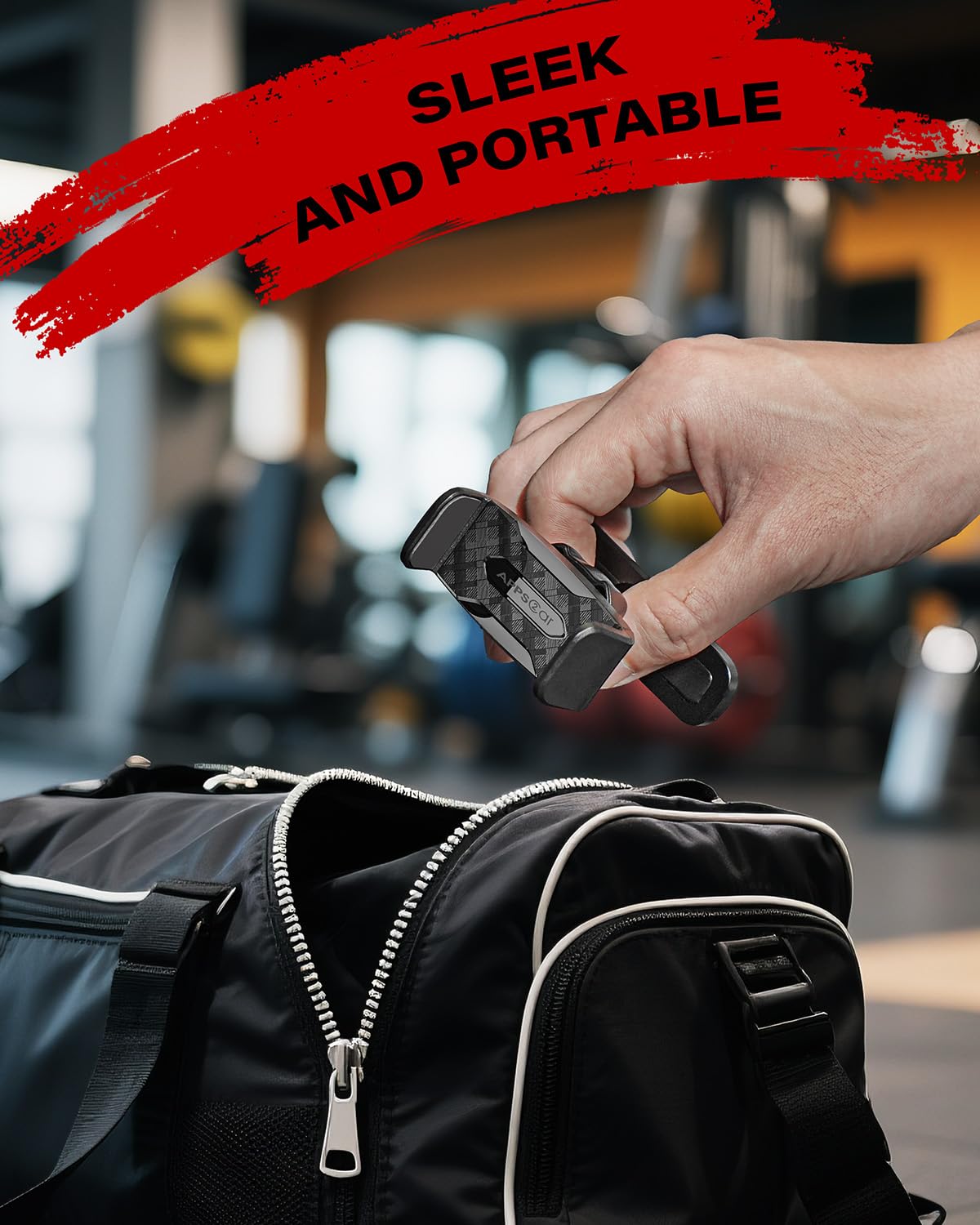 APPS2Car Magnetic Phone Holder for Gym, Alloy Base and Joint for Strong Hold, 360° Adjustable, Compatible with 4.7-6.5 Inch iPhone & Android Phones, Gym Accessories Gift for Men Women