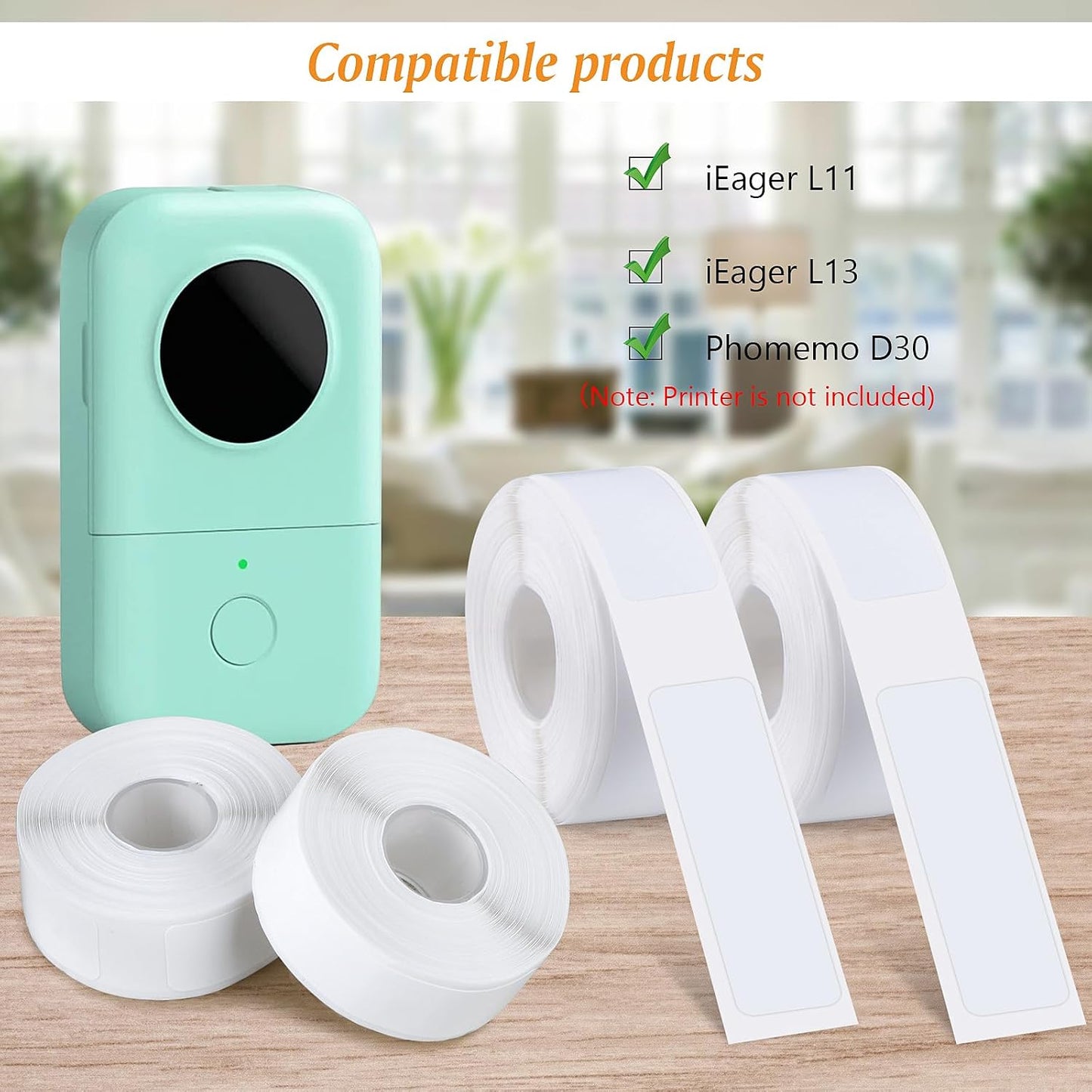 Carvoriy 6 D30, 960 12 40mm Rolls Label Maker Tapes for Phomemo Pcs x Thermal Labels Printer Sticker Paper