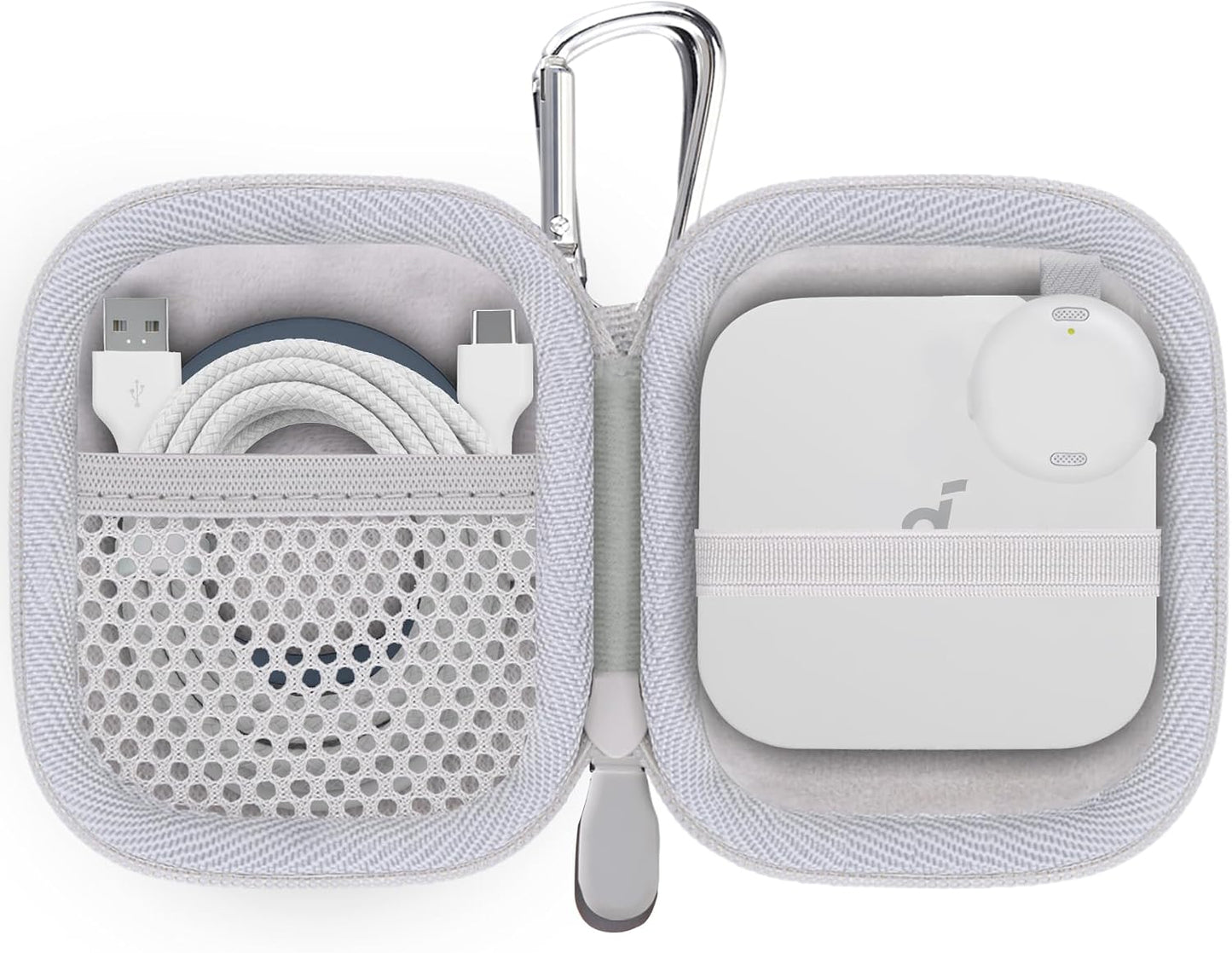 Baval for Anker Soundcore Work Portable AI Voice Recorder Hard Travel Case(White Case)