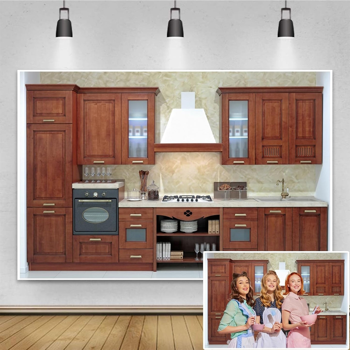 Renaiss 10x8ft Modern Bathroom Photography Backdrops Large Bathtub Shower Sink Interior Backgrounds Toilets White Tiles