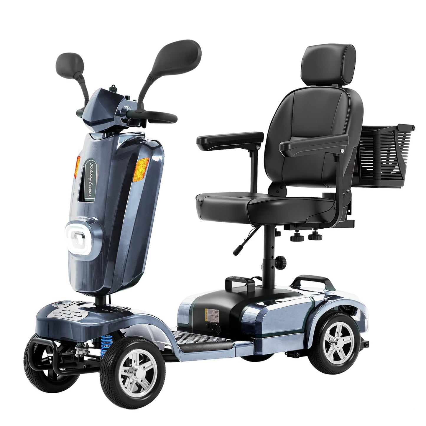 Ecomobi 20/30 Miles Heavy Duty Mobility Scooter for Seniors & Adults, 500W Motor 450 lbs Capacity, Removable Lithium Battery, 10" Tires, Off-Road Absorber, Windbreak Design