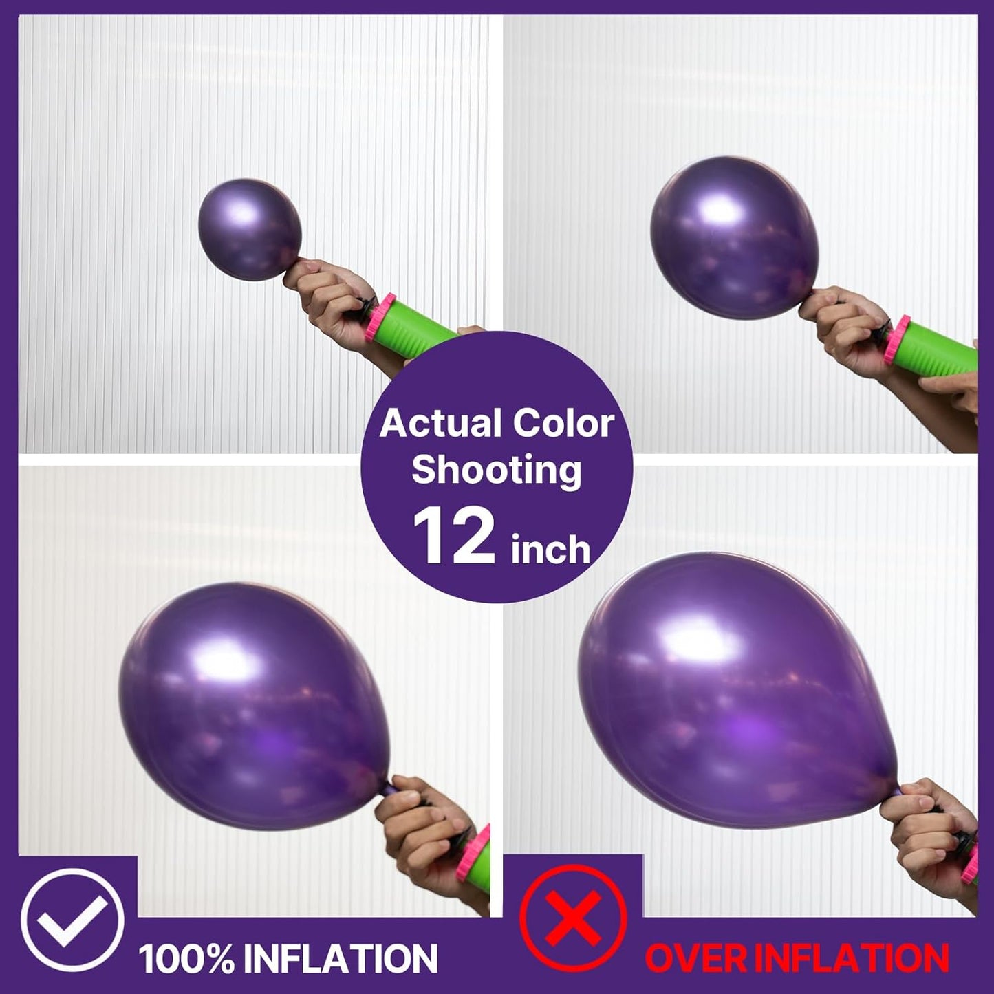 PartyWoo Purple Balloons - 140-Piece Lilac & Metallic Set for Stunning Birthday Decor | 18", 12", 10", 5" Sizes