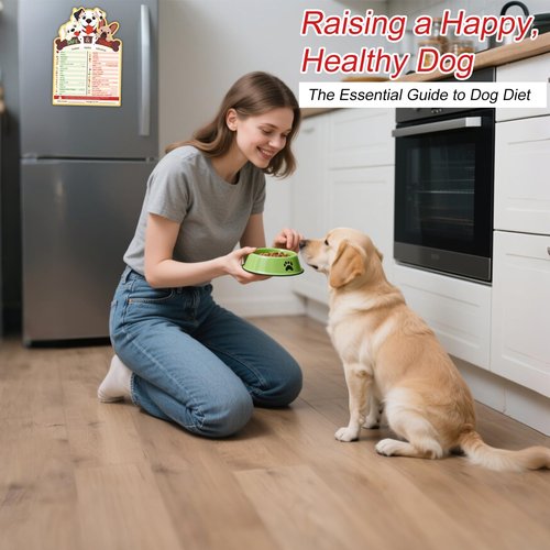 Dog Feeding Chart Fridge Magnet, Food Dogs Can or Can’t Eat 9.75x6.75in Feeding Sign Safe Food Chart Nutrition Guide for Pet New Puppy Essentials