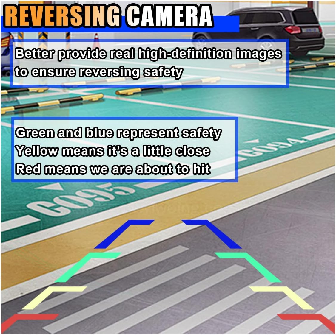 KITUREK 8-Light (LP3-8 Car License Plate Backup Camera, Wide-Angle Night Vision LED Camera, Infrared Vehicle Camera
