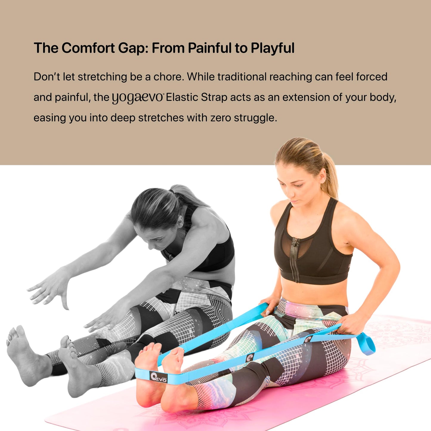 Stretch Out Strap | Hamstring Stretcher | Workout Straps | Stretching Equipment | Yoga Bands for Physical Therapy Strap | Yoga Accessories for Stretching Straps | Hip Stretcher | Exercise belt | Blue