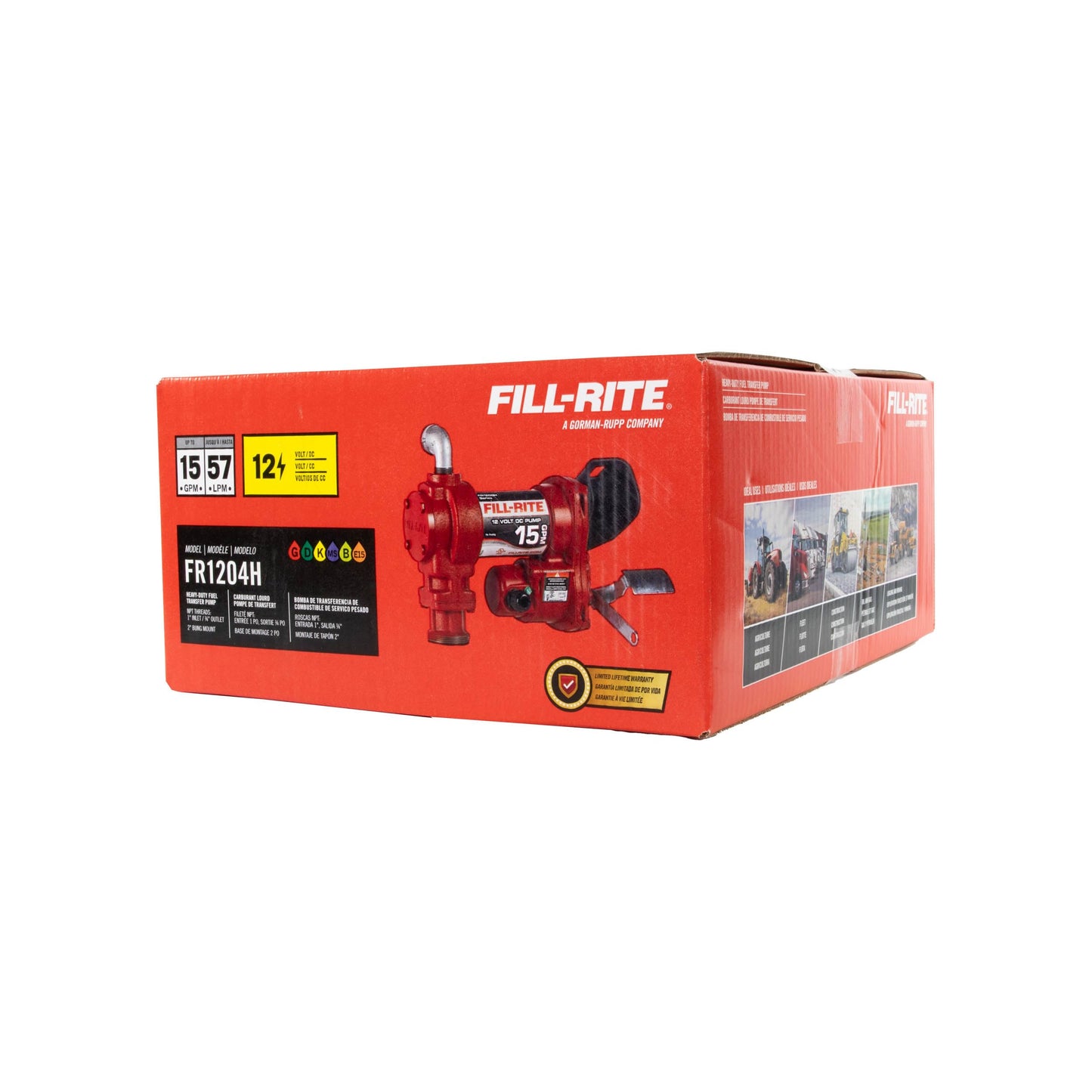 Fill-Rite FR1204H 12 V 15 GPM Fuel Transfer Pump (Pump Only Model) | Gasoline, Diesel, Kerosene, Ethanol Blends, Methanol Blends, & Biodiesel