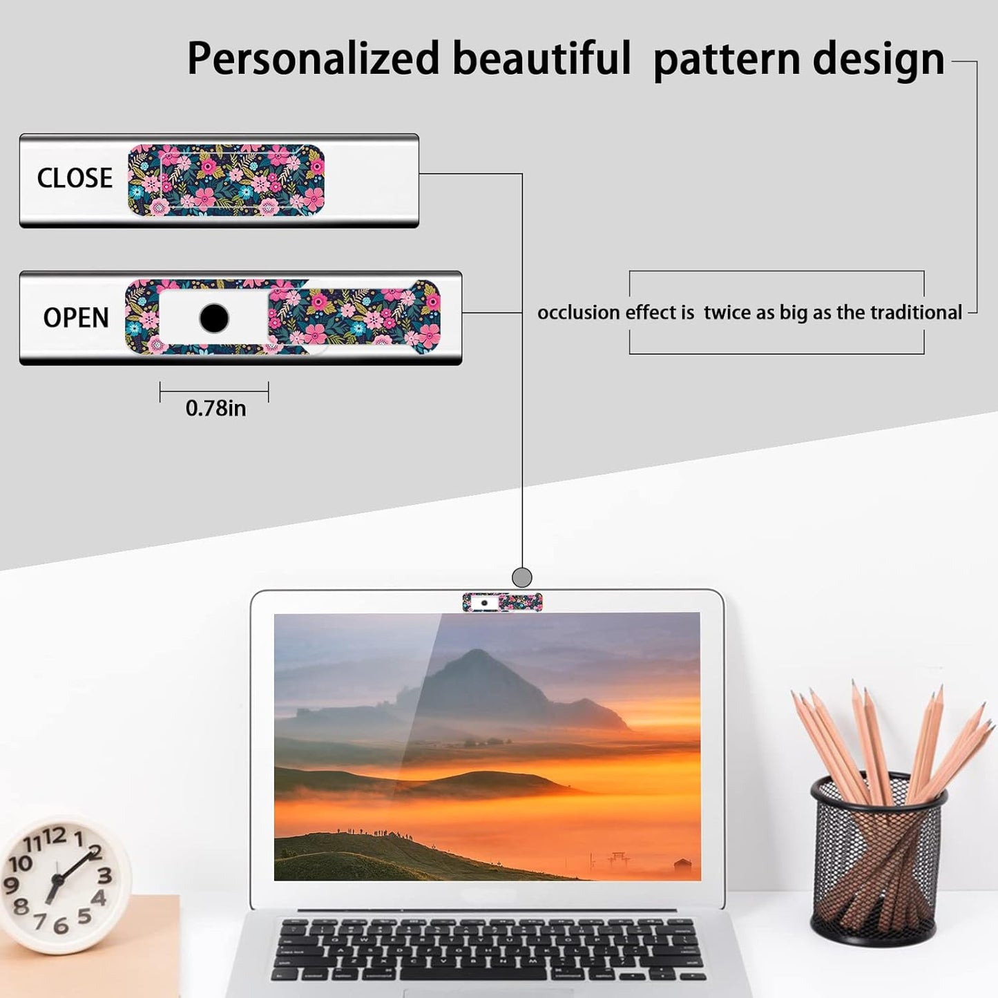 ZYAOTWQZ 3 1) Webcam Cover, Pieces, Laptop Camera Cover, Privacy Shielding Capacity is Twice as Big as The Traditional