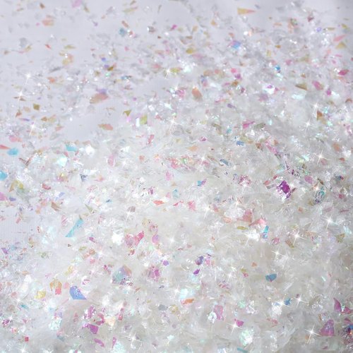Kasyat Fake Snow Powder - Christmas Decoration Craft Filler | 400g White & AB Color
