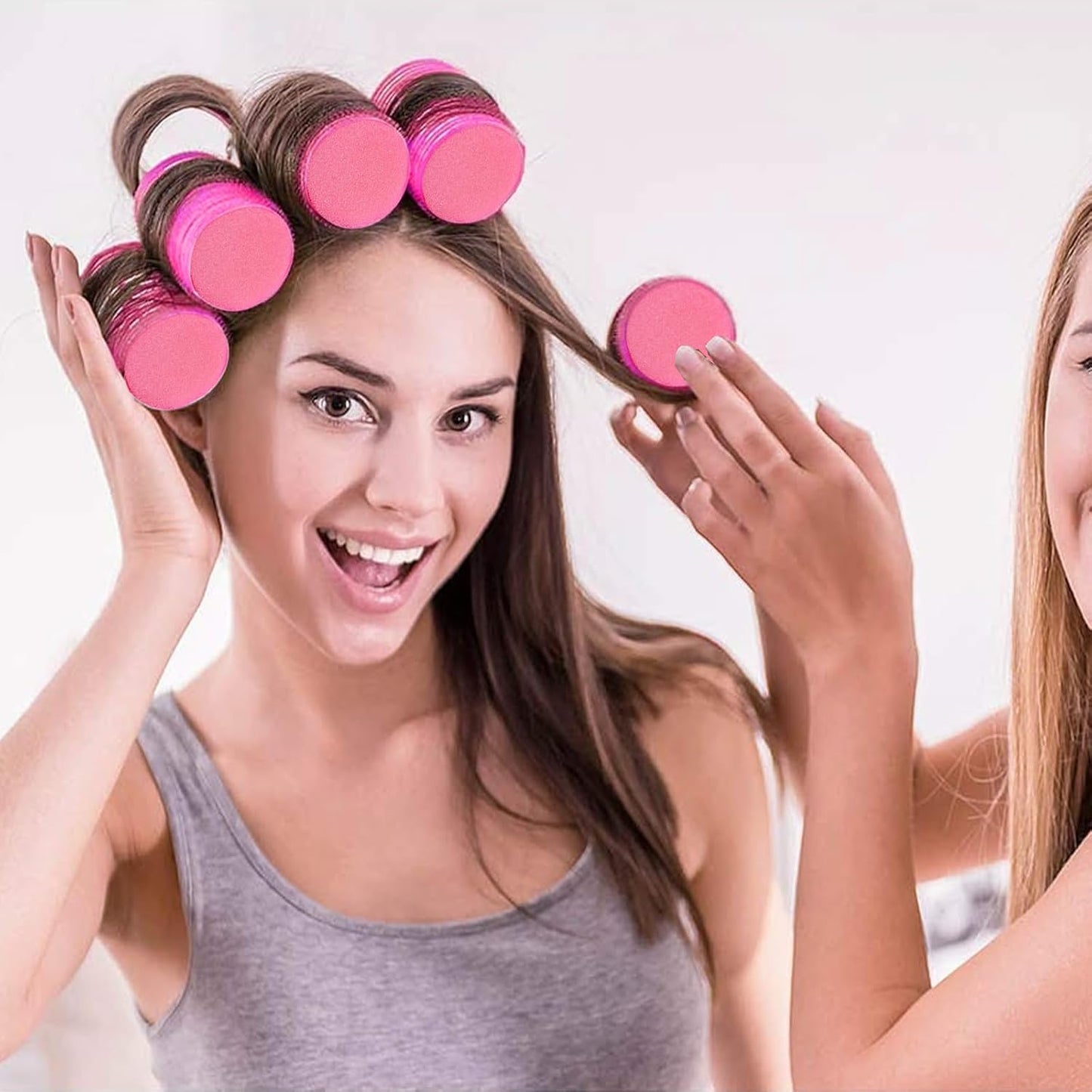 Uonlytech Hair Roller Set - 8pcs Self Grip Foam Curlers for Women & Girls | Perfect for Bangs