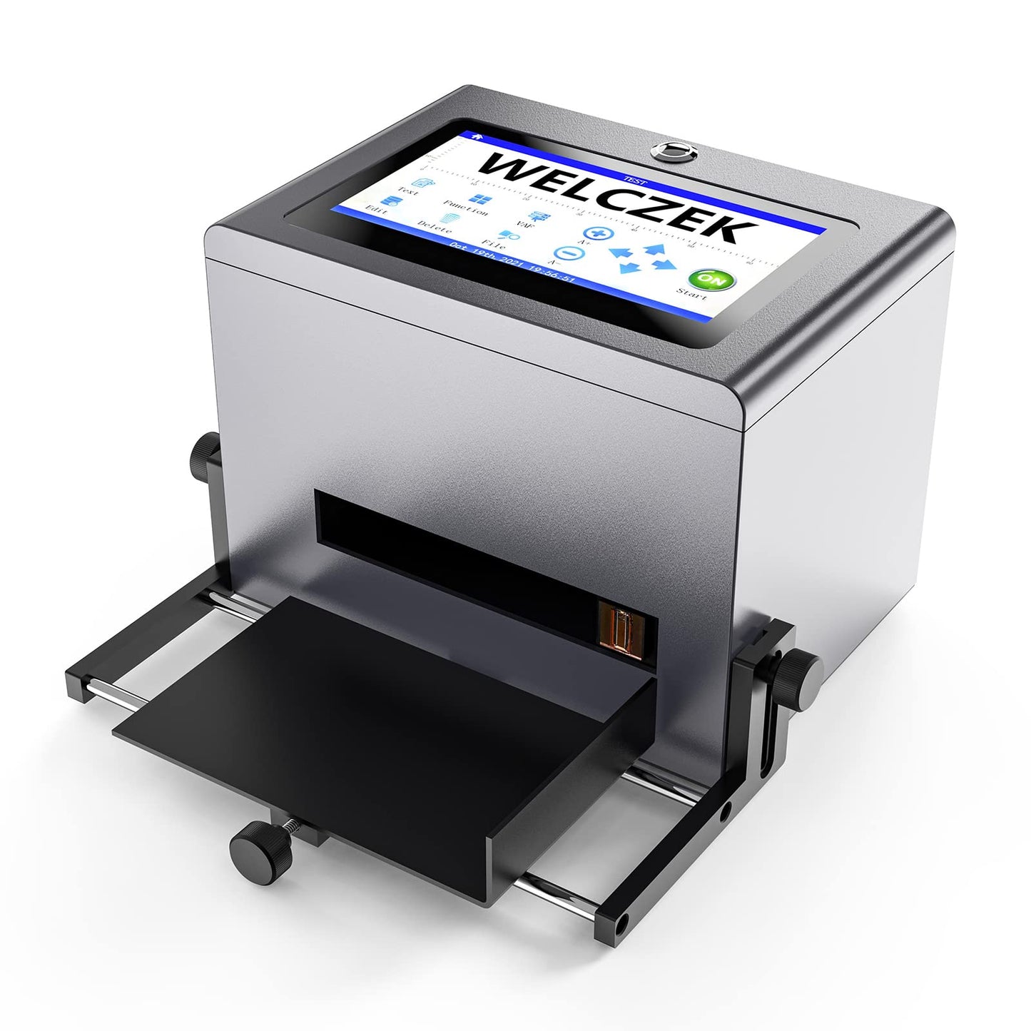 WELCZEK JHX2 Intelligent Inkjet Coding Machine with 7 Inch Color Touch Screen Quick-Drying Online Batch Coding Printer for Date, Picture, Barcode, Qr Code, Label, Variable Data etc