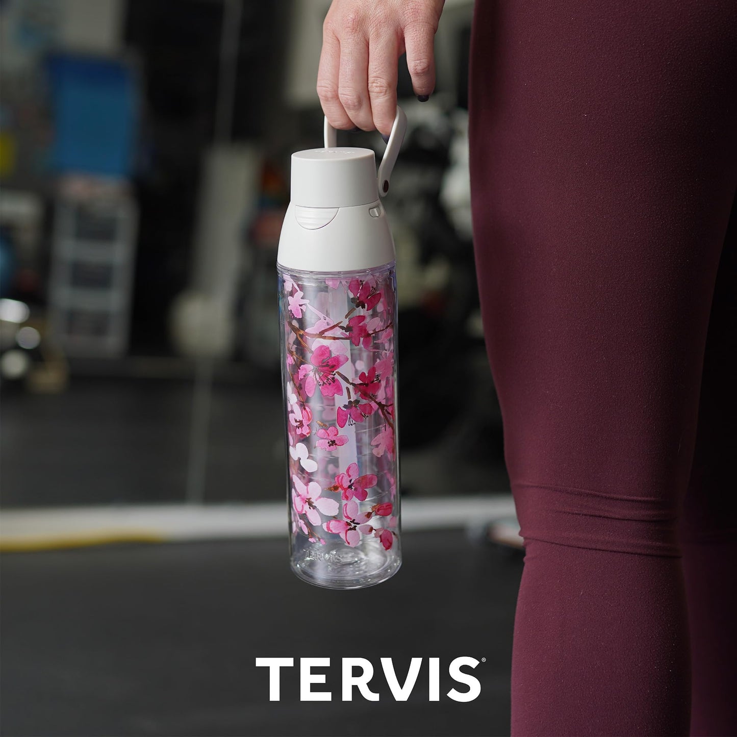 Tervis Etta Vee Garden Glory Made in USA Double Walled Insulated Tumbler Travel Cup Keeps Drinks Cold & Hot, 24oz Venture Lite Water Bottle, Classic