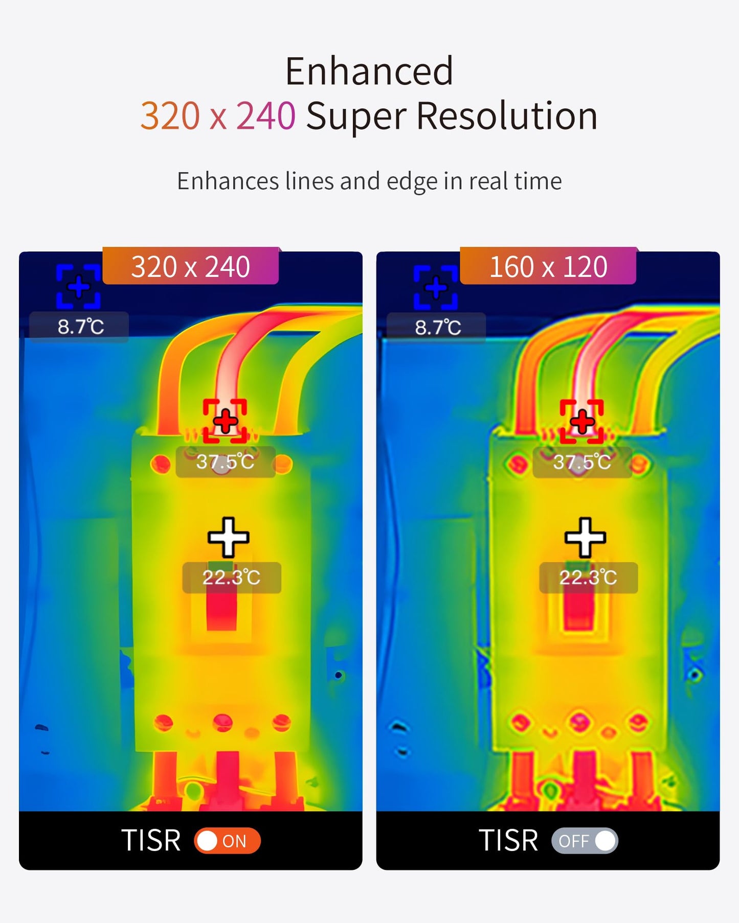 Firecore FI160S Thermal Imaging Camera, 320x240 Super Resolution Infrared Imager, 32GB,-4°F~1022°F, 25Hz Handheld Infrared Camera with Laser for HVAC Electrical Home Inspection Plumbing Leak Detection