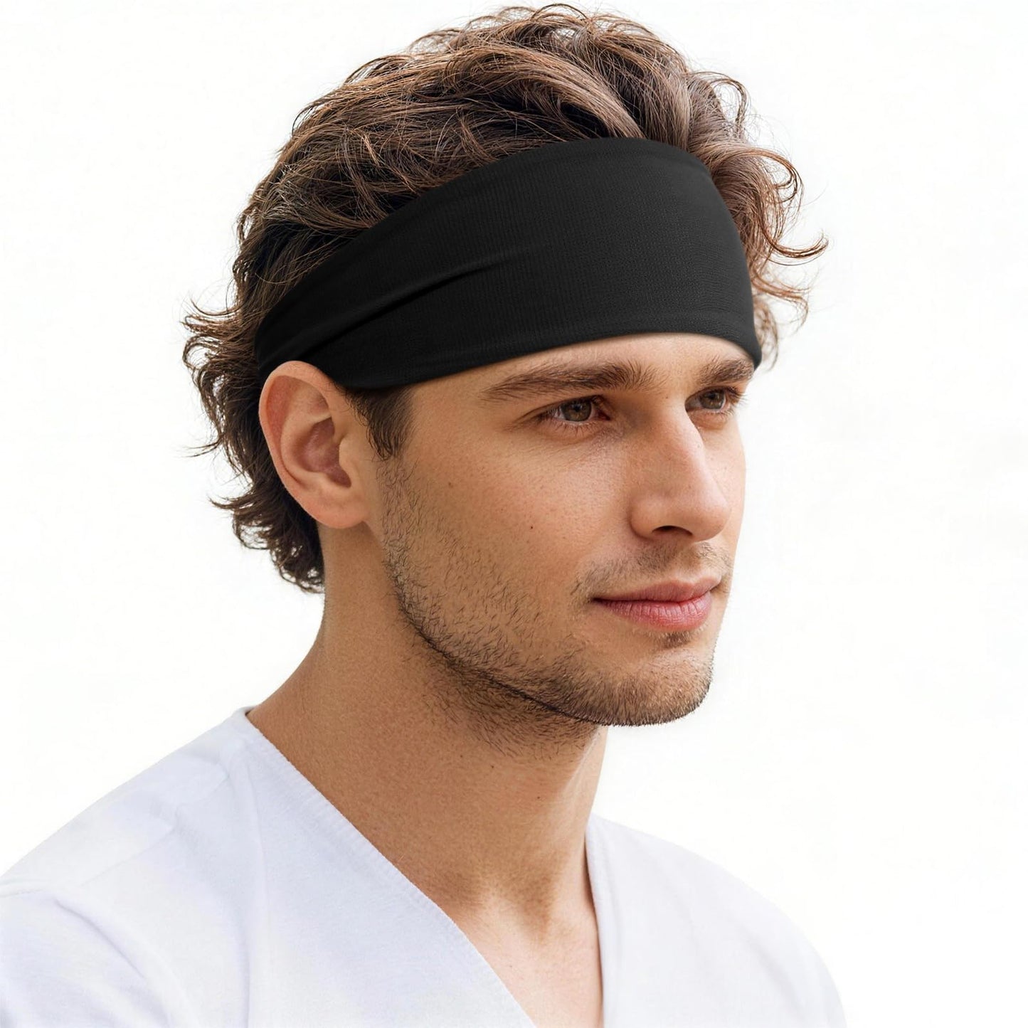 Beister Sports Headband Men & Women, Premium Sweat Wicking Workout Headband for Men, Wide Non-Slip Elastic Sweat Bands for Running, Gym Exercise, Cycling, Yoga, Soccer, Football, Basketball