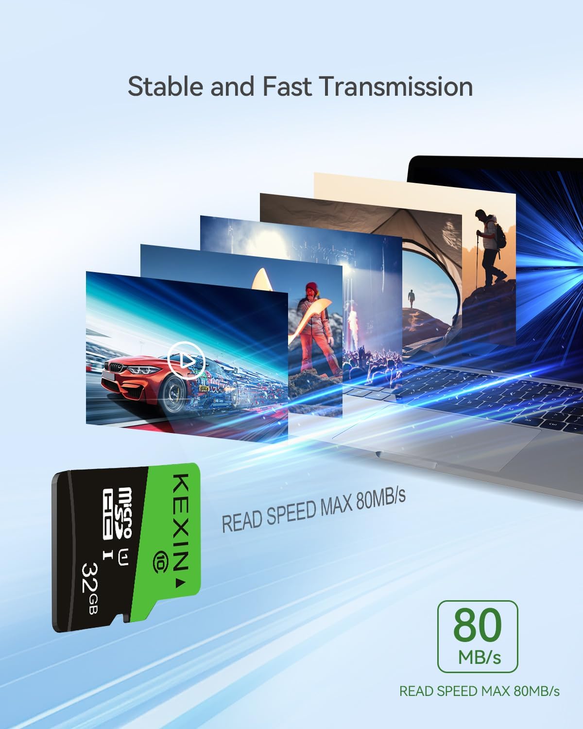 KEXIN 3 Pack 32GB 10 C10, U1, 32 3 Pack Micro SD Card Memory Card MicroSDHC UHS-I Memory Cards Class High Speed Card