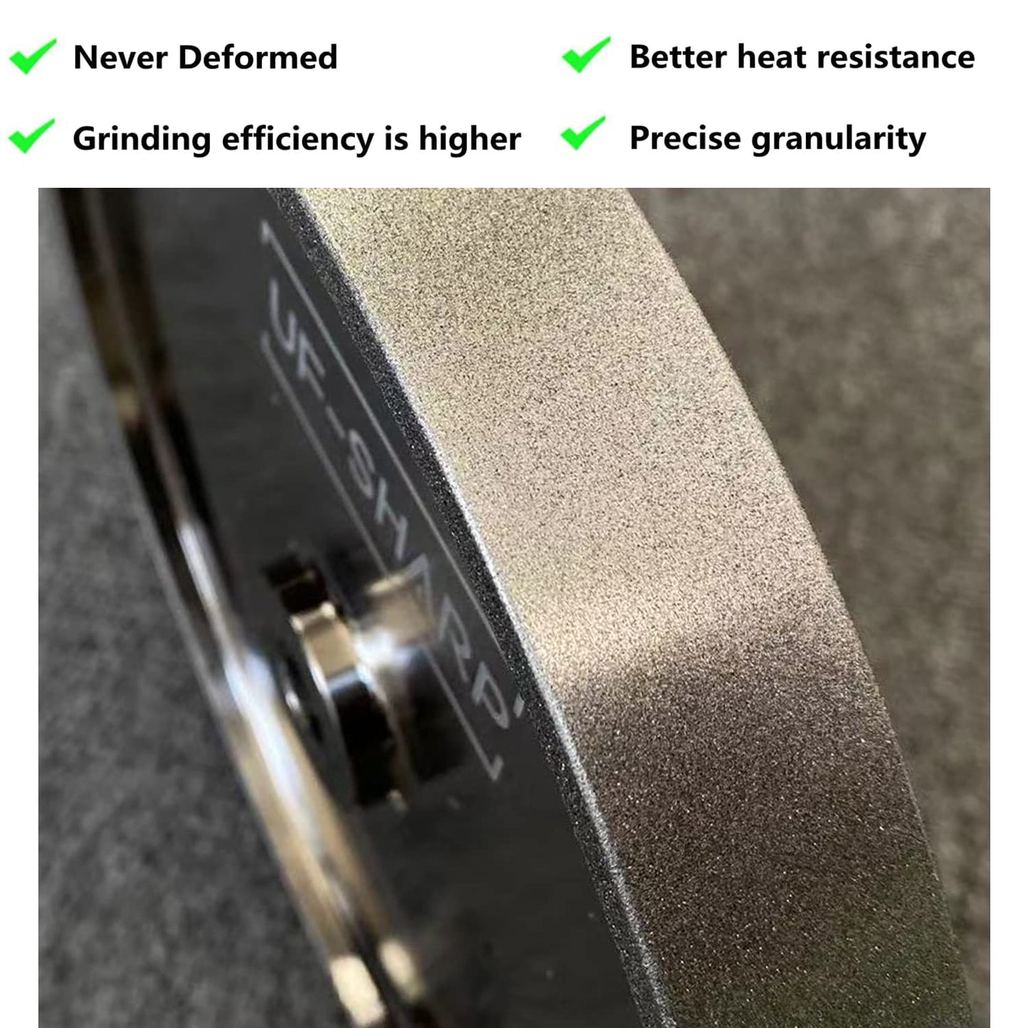 UF-SHARP CBN Grinding Wheel 8 inch 180 Grit, 1" Wide, 5/8" Arbor, Suitable for All Kinds of 8-inch Bench Grinders (180 Grit)
