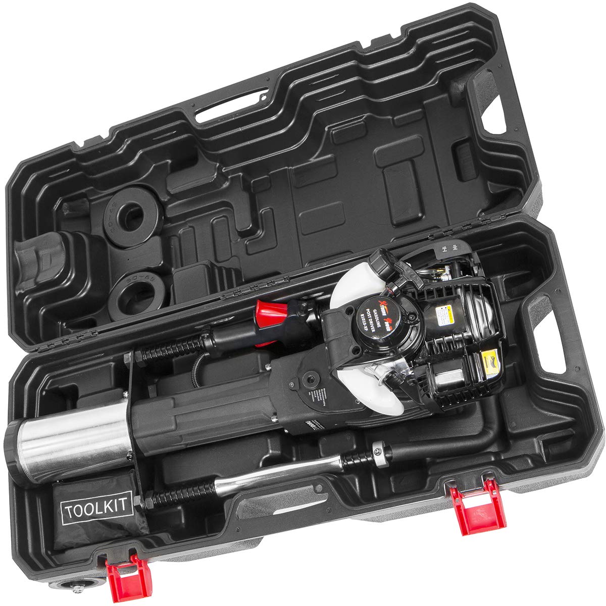 XtremepowerUS 38CC Gas Powered T Post Driver 4-Stroke Pile Driver Hammer Fence Post Driver Piledriver Gasoline Powered T-Post Driver Gas Post Driver