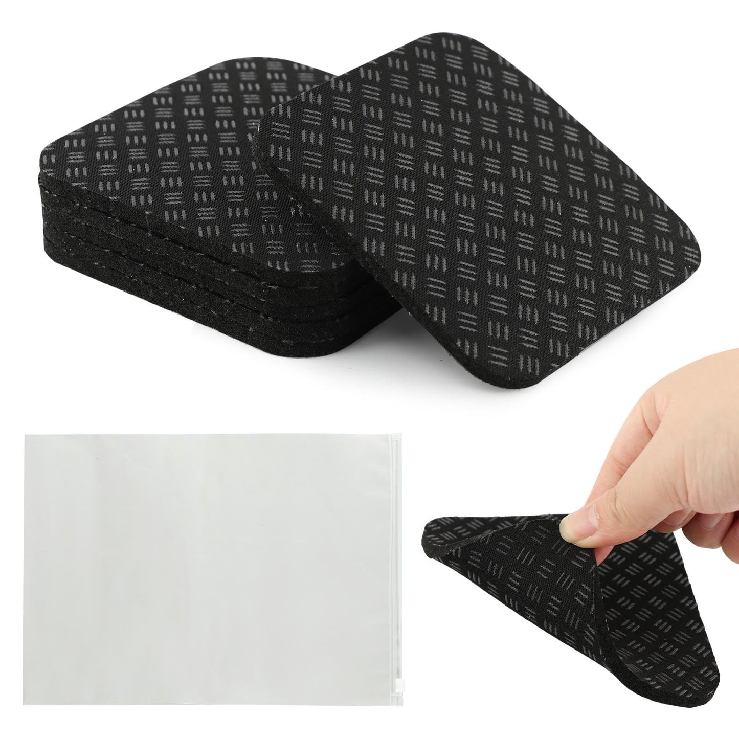 6Pcs Treadmill Mat Pads, Anti Vibration Mat for Treadmill, Washing Machine Pads, Shock Absorbing Bases for Stationery Bike, Home Gym Station, Include Storage Bag
