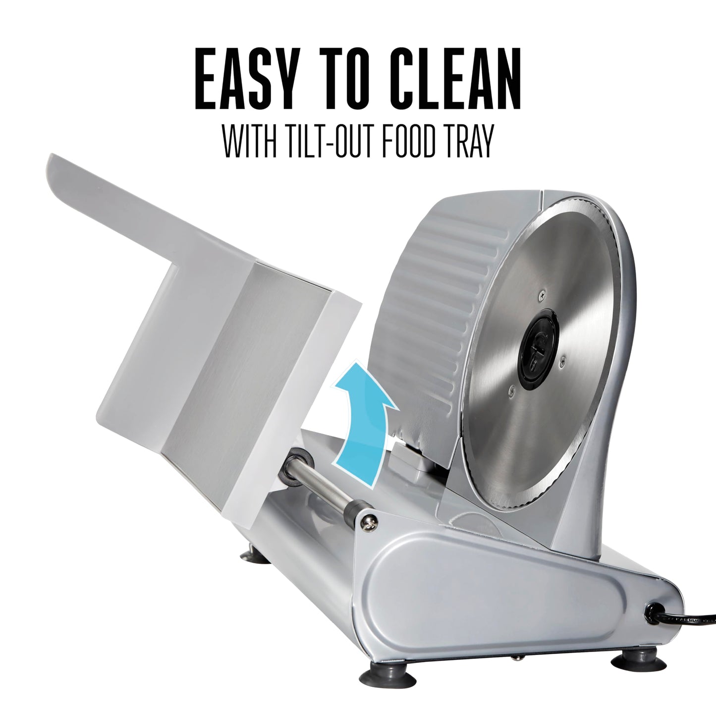 Weston Electric Meat Cutting Machine, Deli & Food Slicer, Adjustable Slice Thickness, Non-Slip Suction Feet, Removable 9” Stainless Steel Blade, Easy to Clean