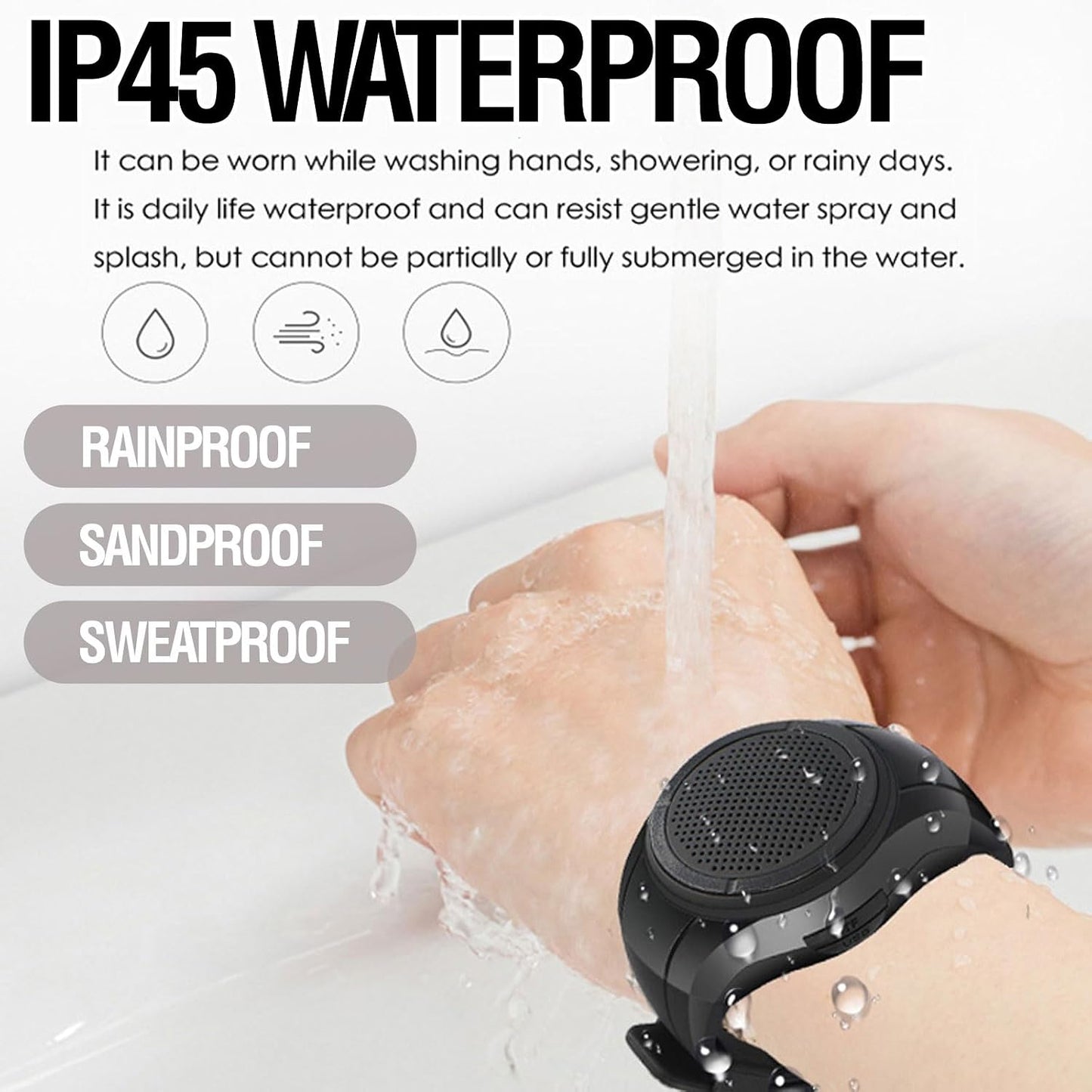Frewico X10 MP3 Wearable Portable Waterproof Bluetooth Speaker Watch Clip Speaker Player Handsfree Clear Call