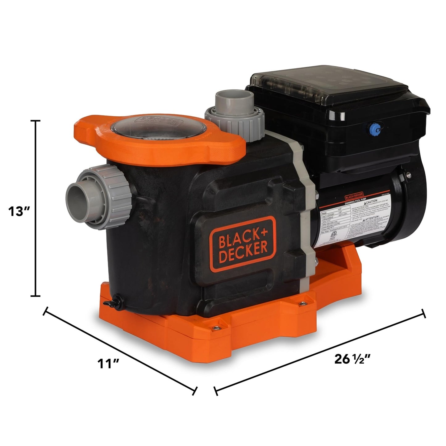 BLACK+DECKER 1.5 HP Variable Speed In Ground Pool Pump – WiFi Enabled, Energy Star Certified, Dual Voltage (115V/230V)