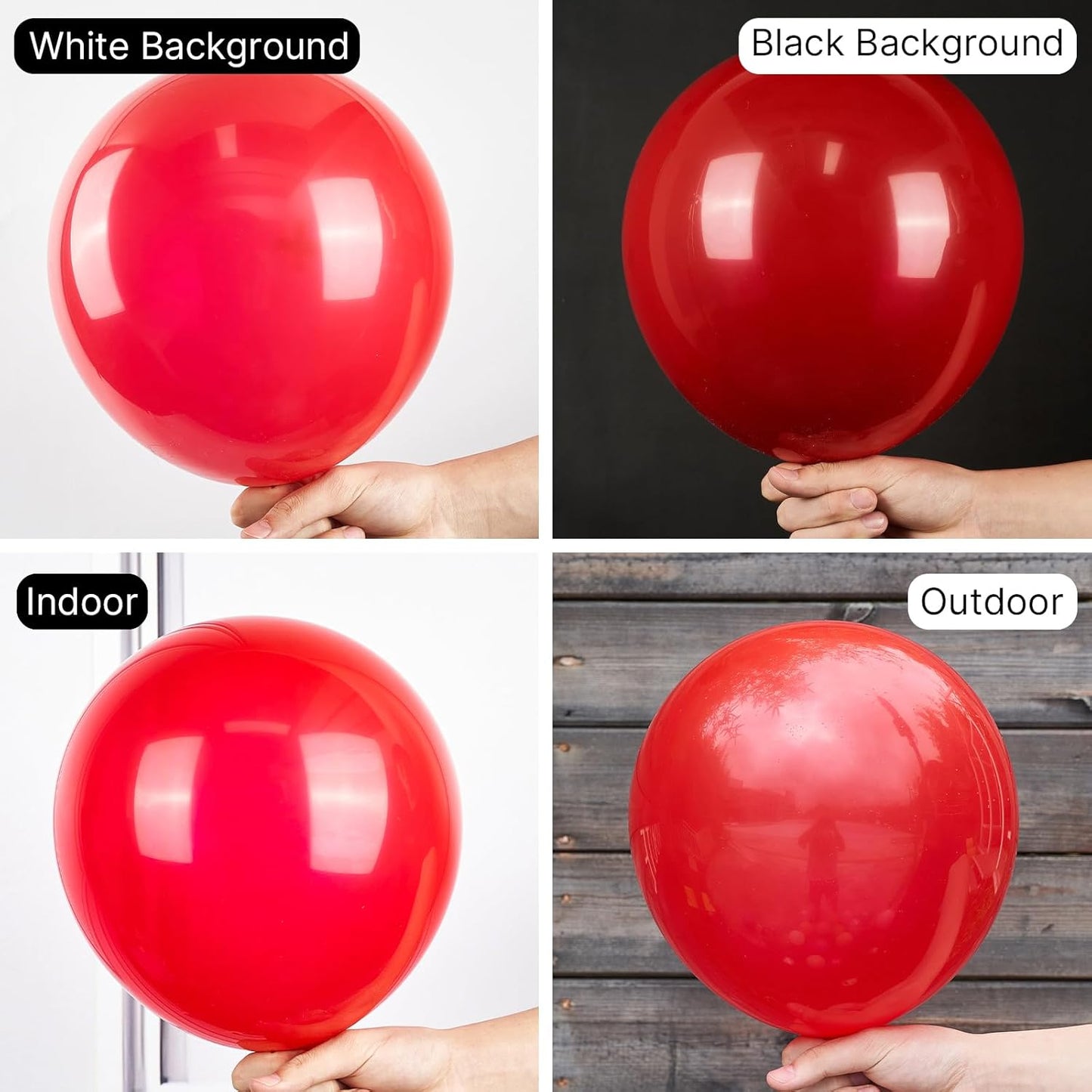 PartyWoo White & Red Balloons - 100 Pack for Stunning Celebrations | Perfect for Events