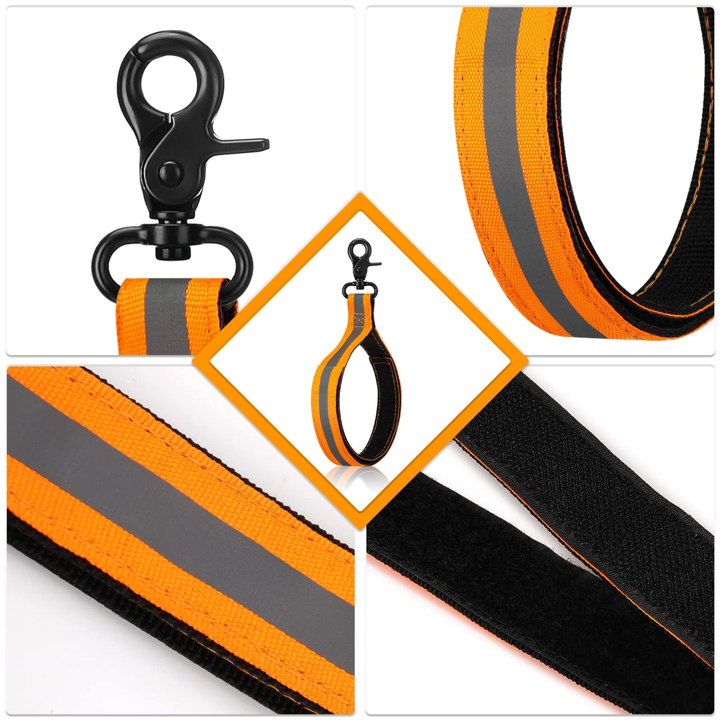 3 Pcs Firefighter Gear Heavy Duty Firefighter Glove Strap with Reflective Trim Fire Gear Accessories (Fluorescent Orange)