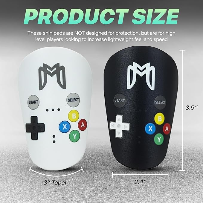 MiniGuards - Mini Shin Guards for Soccer Players - Tiny Shin Pads for Men, Women, Teens - Miniature Shin Guards 3.9 x 2.4 inch - Perfect for High Level Soccer Athletes