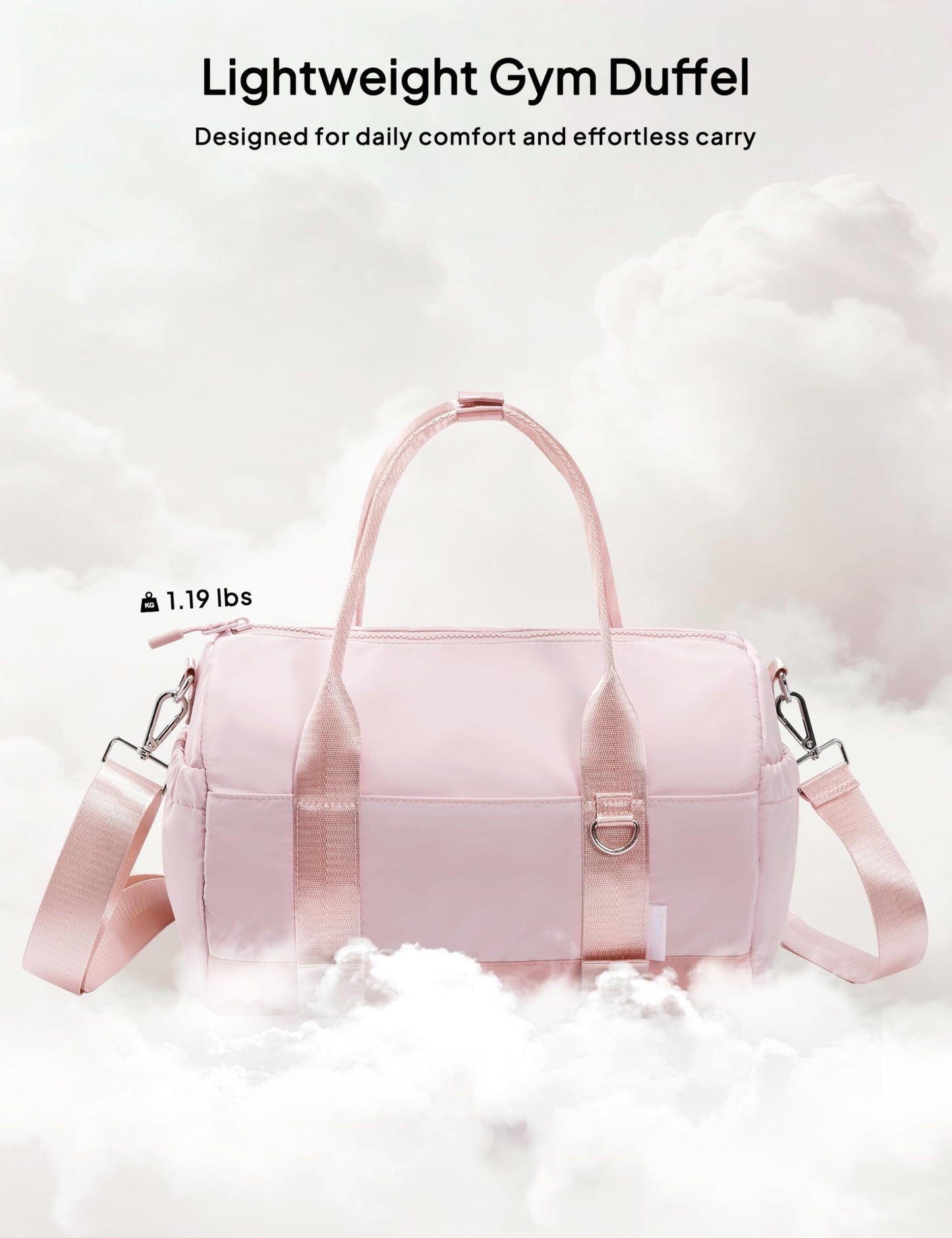 TOPEAST Small Gym Bag for Women, Mini Sports Yoga Bag with Yoga Mat Holder, Small Pink Gym Bag Overnight Weekender Duffle Handbag for Travel Dance Workout