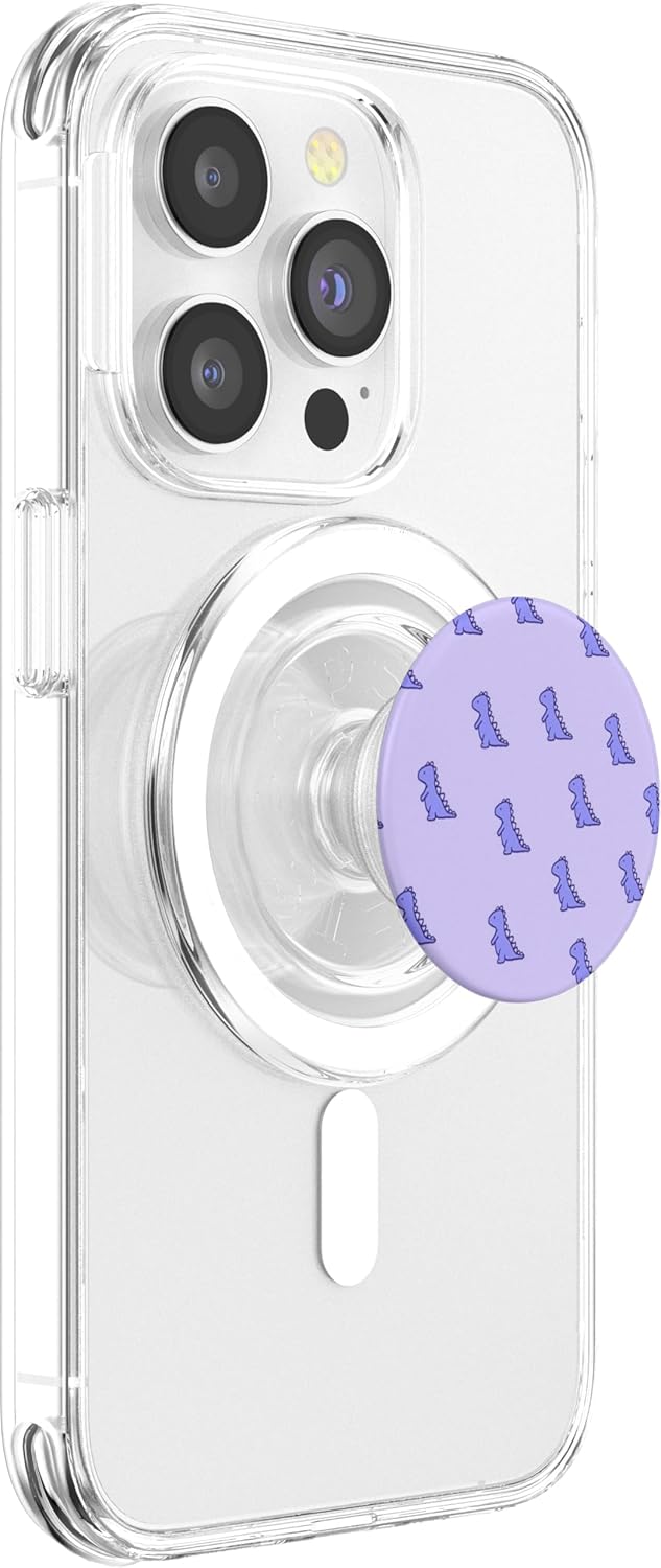 Cute Purple Grip Dino T Rex For Dino Lovers Funny & Cute Dinosaur T Rex Purple Dino in Purple for Girls PopSockets