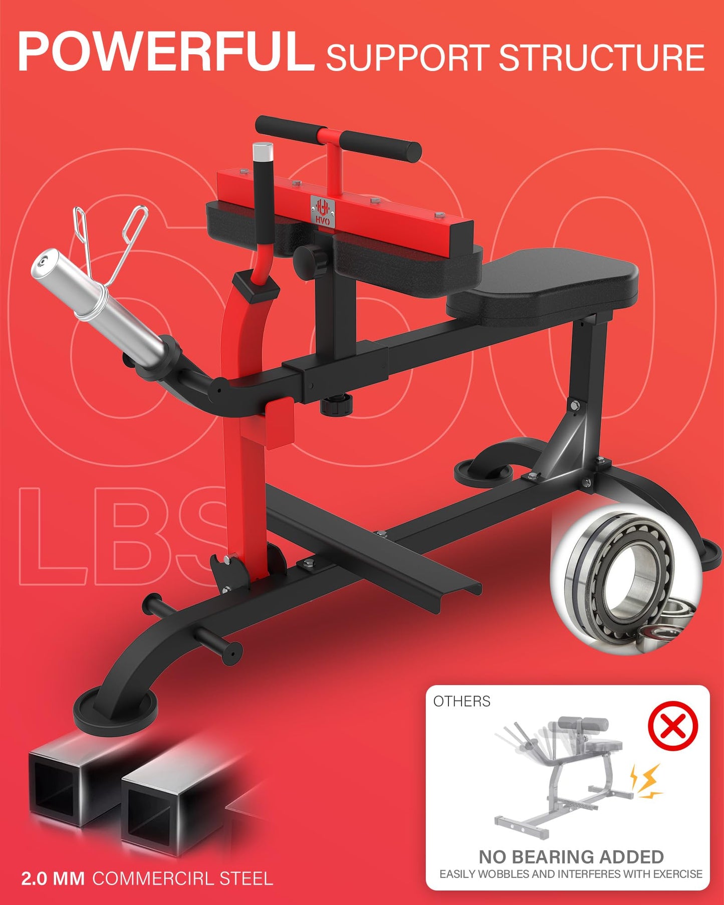 HVO Seated Calf Raise Machine: Calf Machine Home Gym Calf Workout Machine Exercise Equipment