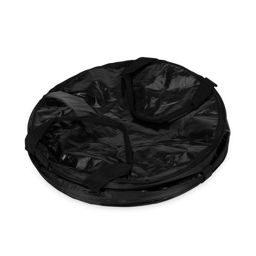 Camco Pop-Up Utility Container - Use as Collapsible Trash Can When Camping - Holds 30-Gallon Kitchen-Size Trash Bags - Stands 2-Ft Tall & Collapses for RV Storage and Organization (42893-A)