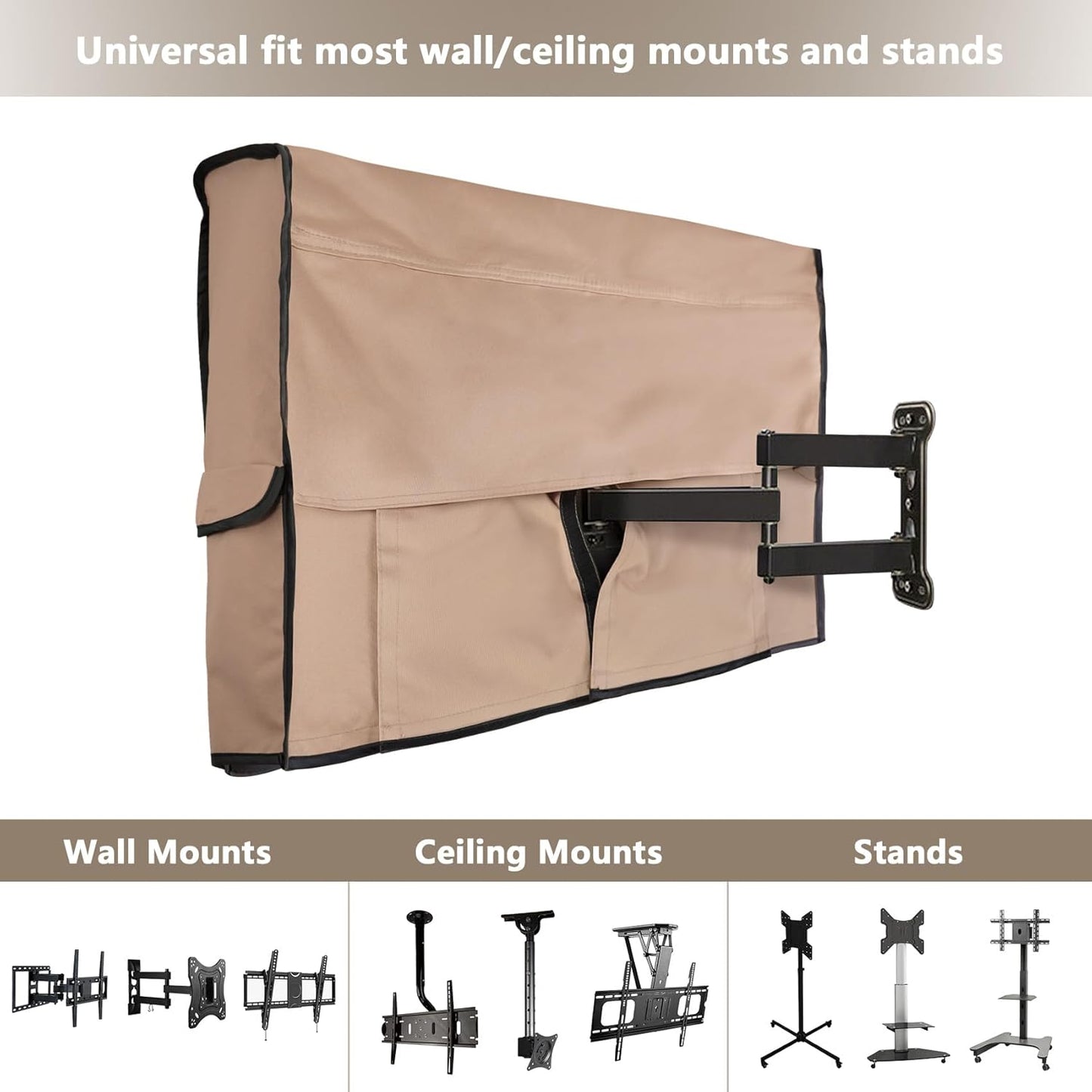 50-54 inch ULTCOVER Waterproof Outdoor TV Cover for Outside Flat Screen Televisions with Mounts and Stands